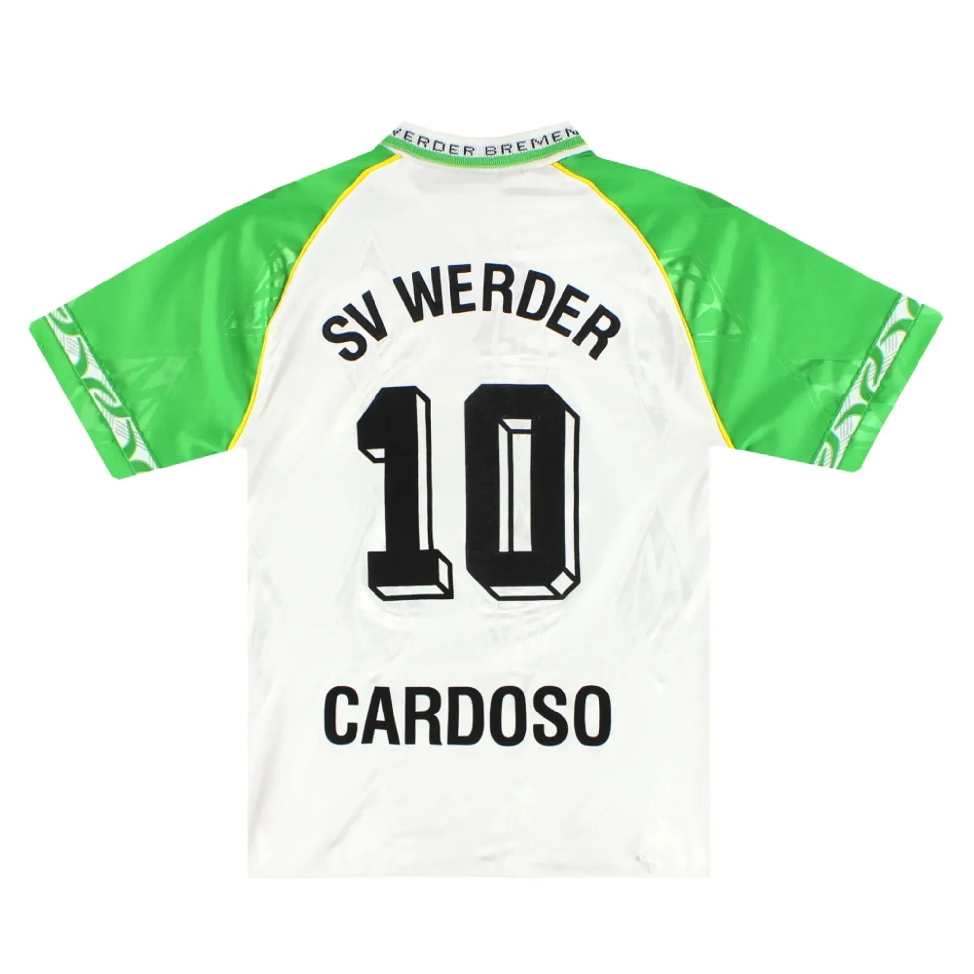 1995-96 Werder Bremen Home Shirt Cardoso #10 XS - Werder Bremen / Very Good 