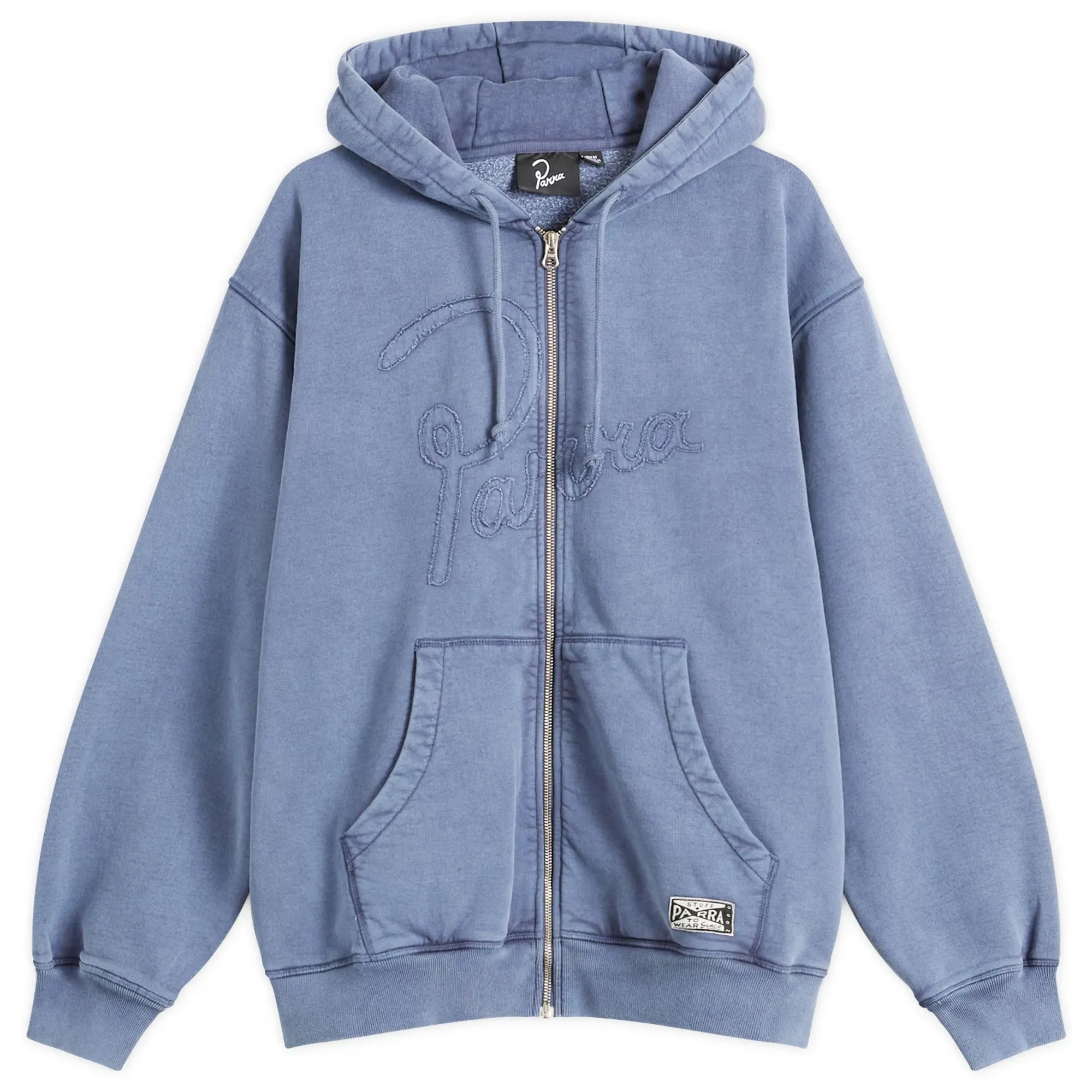 By Parra Men's Not Fade Away Zip Hoodie Washed Dark Grey