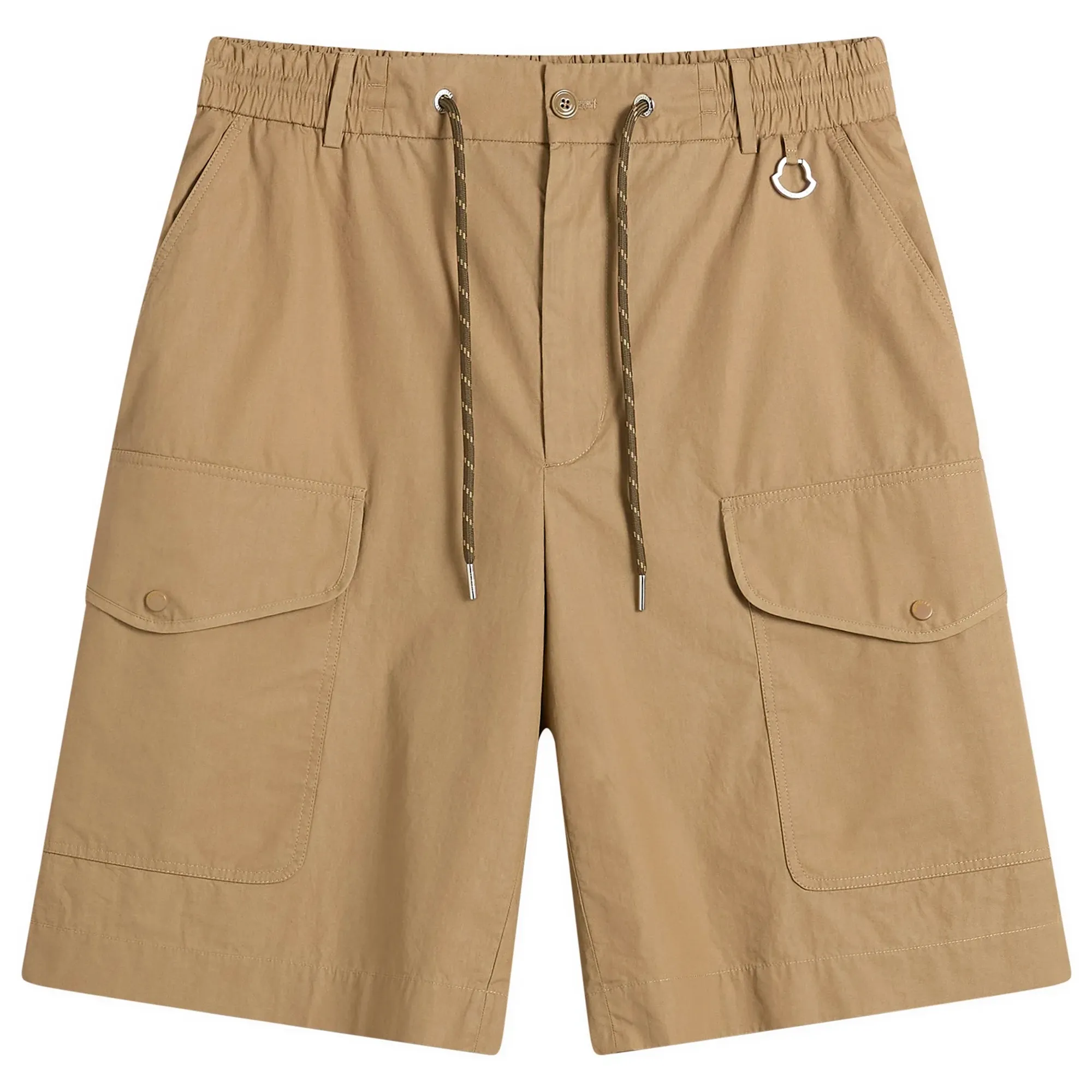 Moncler Men's Drawstring Cargo Shorts Tan