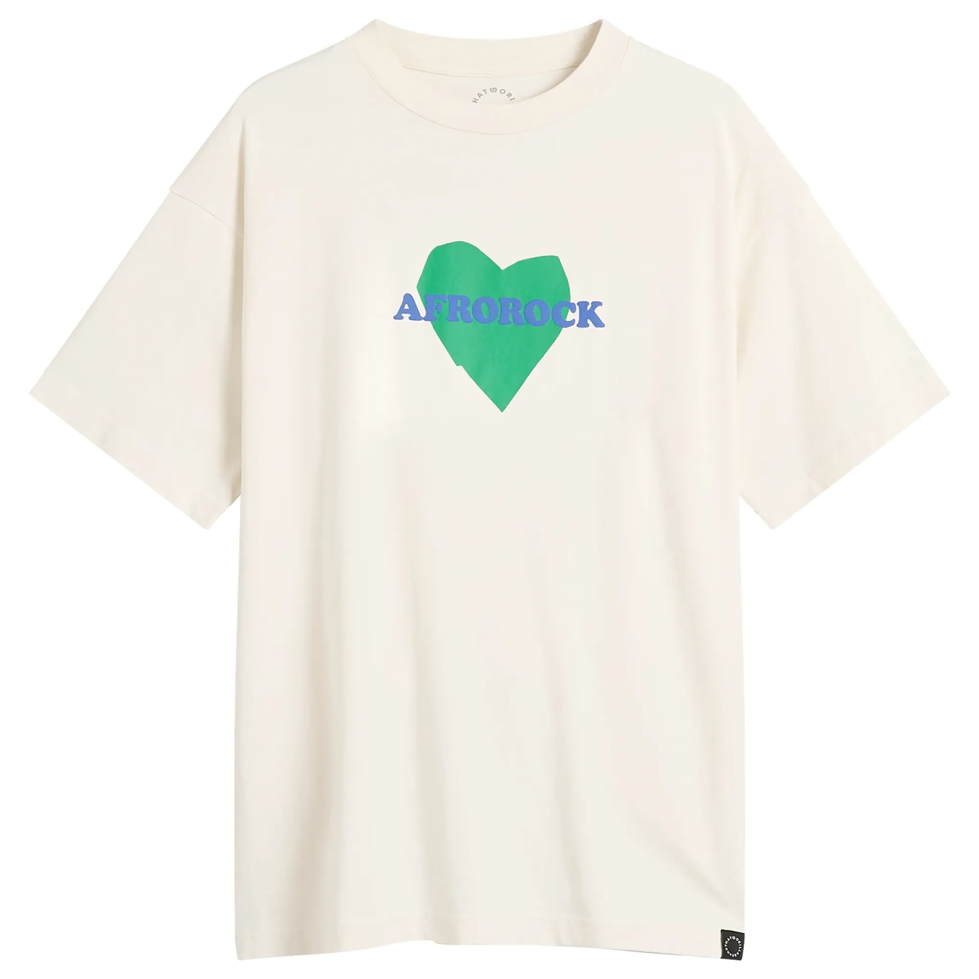 TGB Men's Afro Rock Love T-Shirt Tofu/White