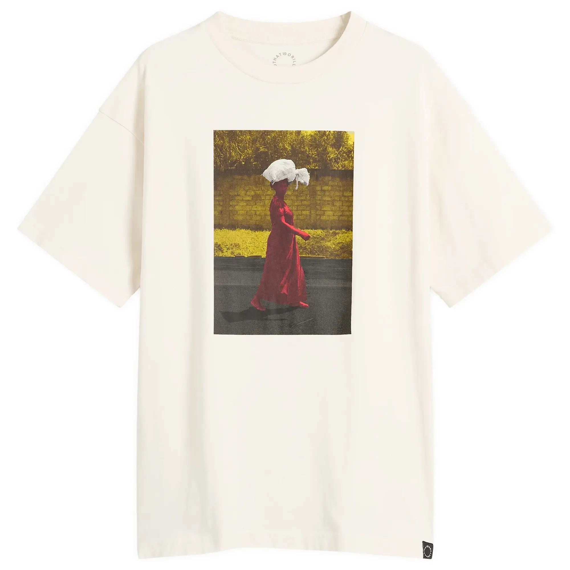 TGB Men's DIY Cultural Imagery T-Shirt Tofu/White