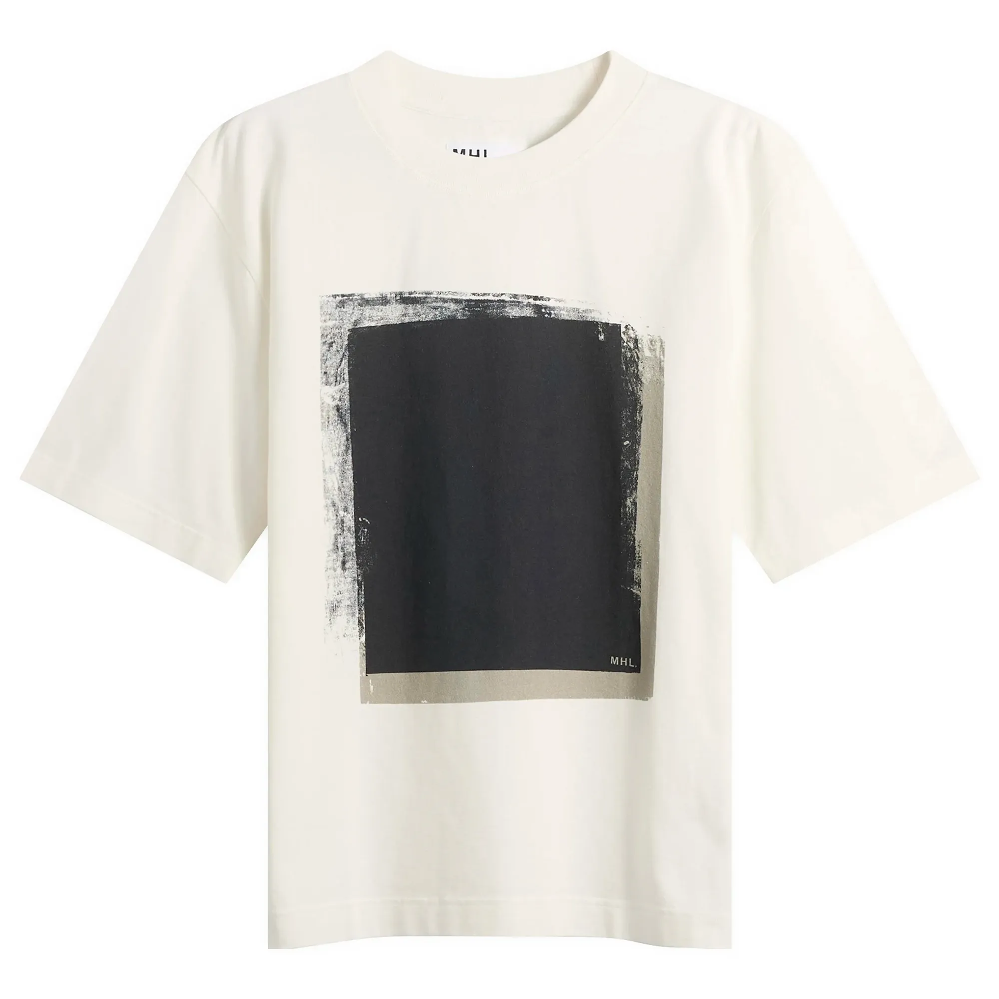 MHL by Margaret Howell Men's Block Print T-Shirt Off White