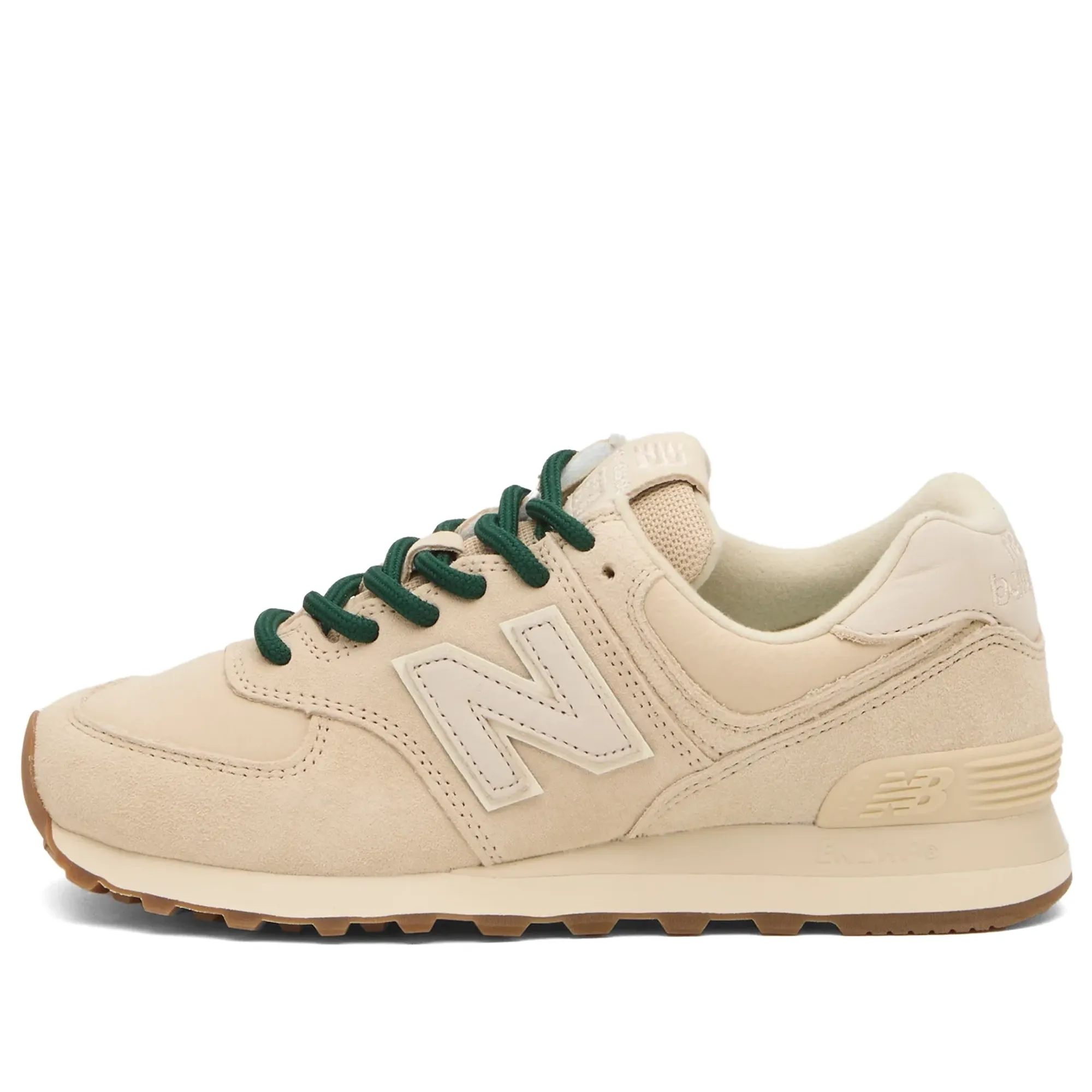 New Balance Women's 574 in Beige Suede/Mesh