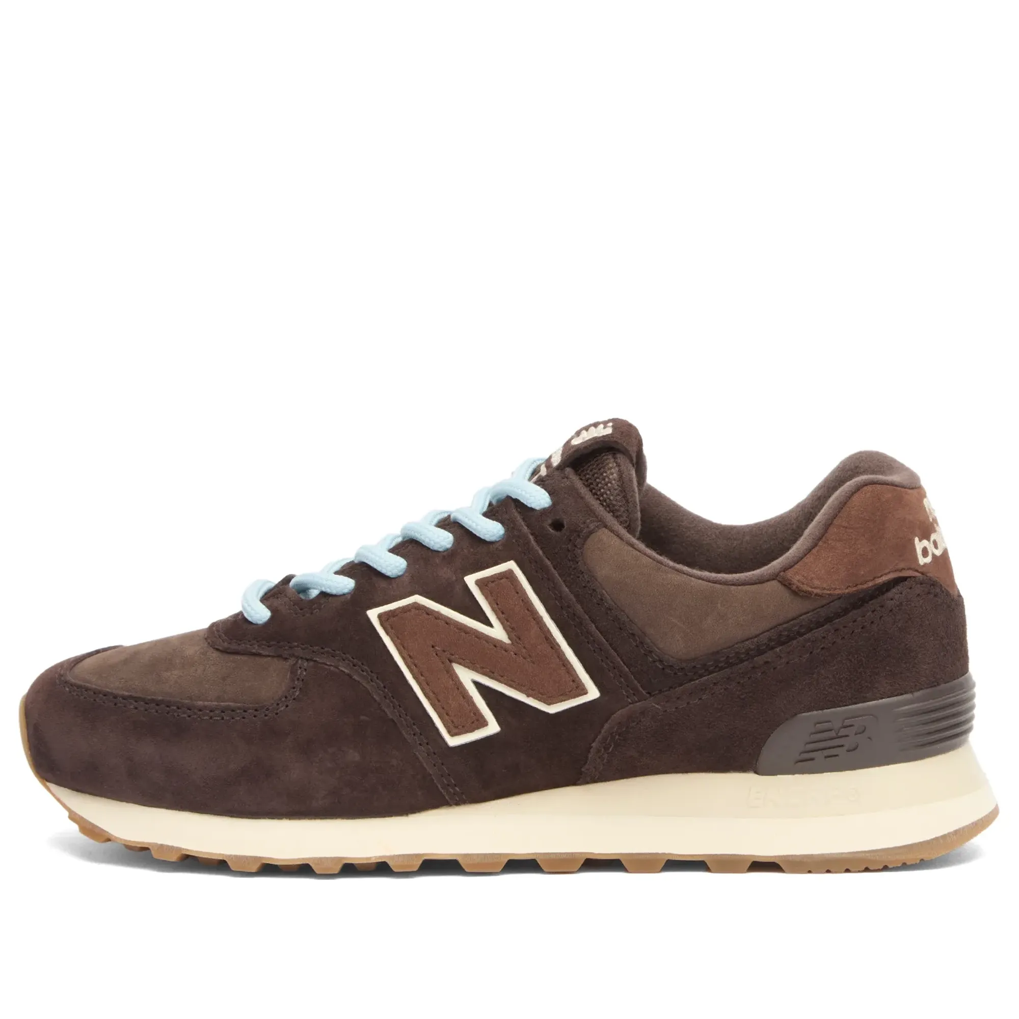 New Balance Women's 574 in Brown/Beige Suede/Mesh
