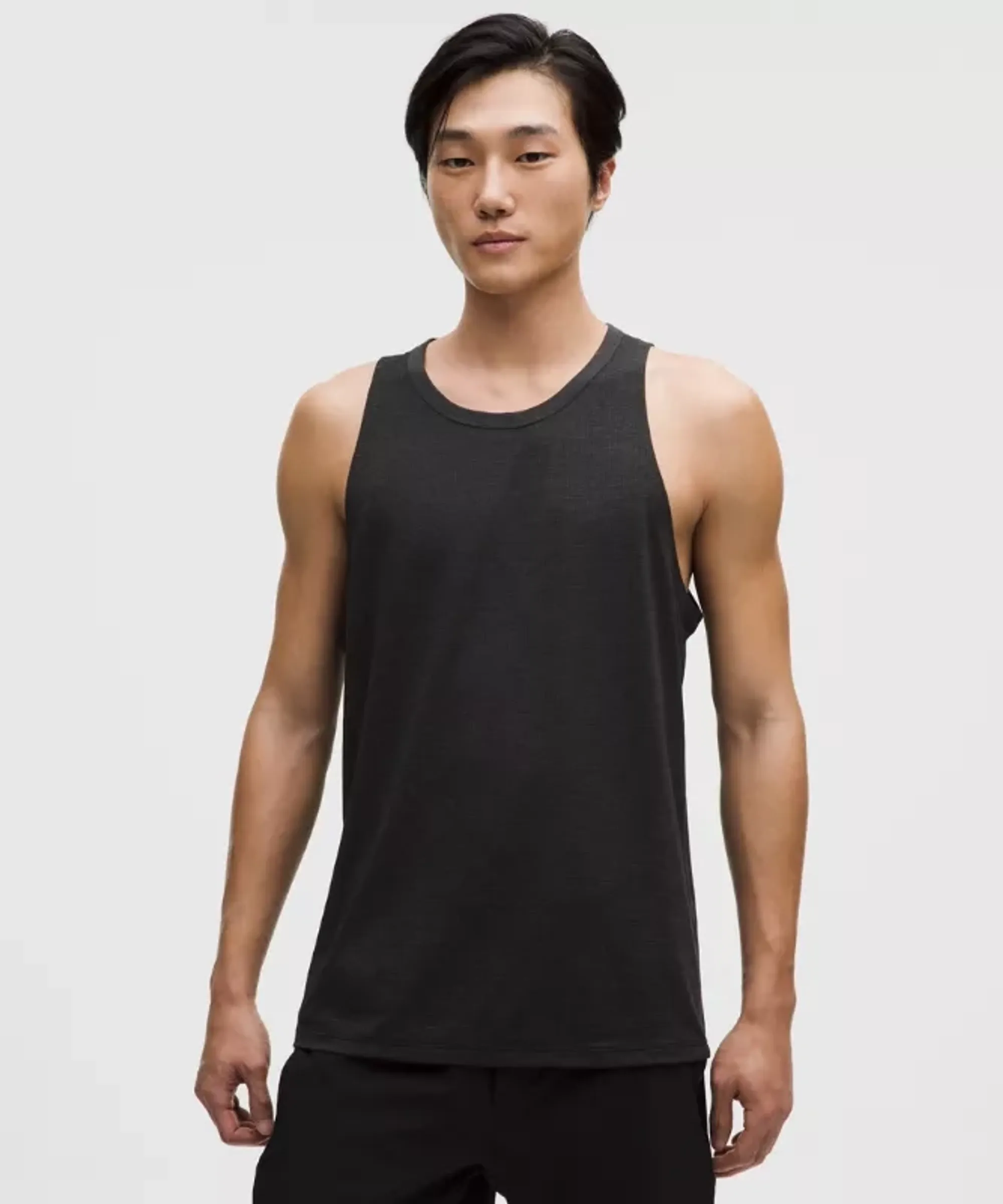 lululemon – Men's Mile Maker Lightweight Tank Top – Color Black/Grey – Size Large