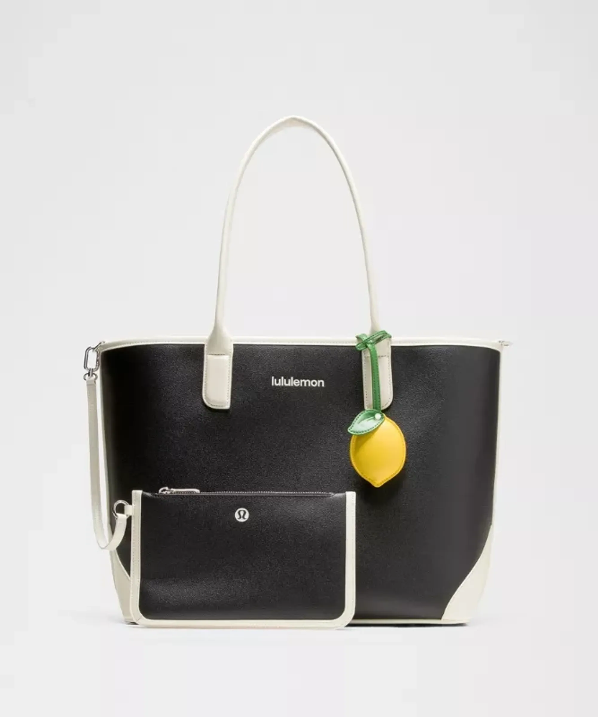 lululemon – Classic Tote Bag 14L Textured Alternative – Color Black/Silver