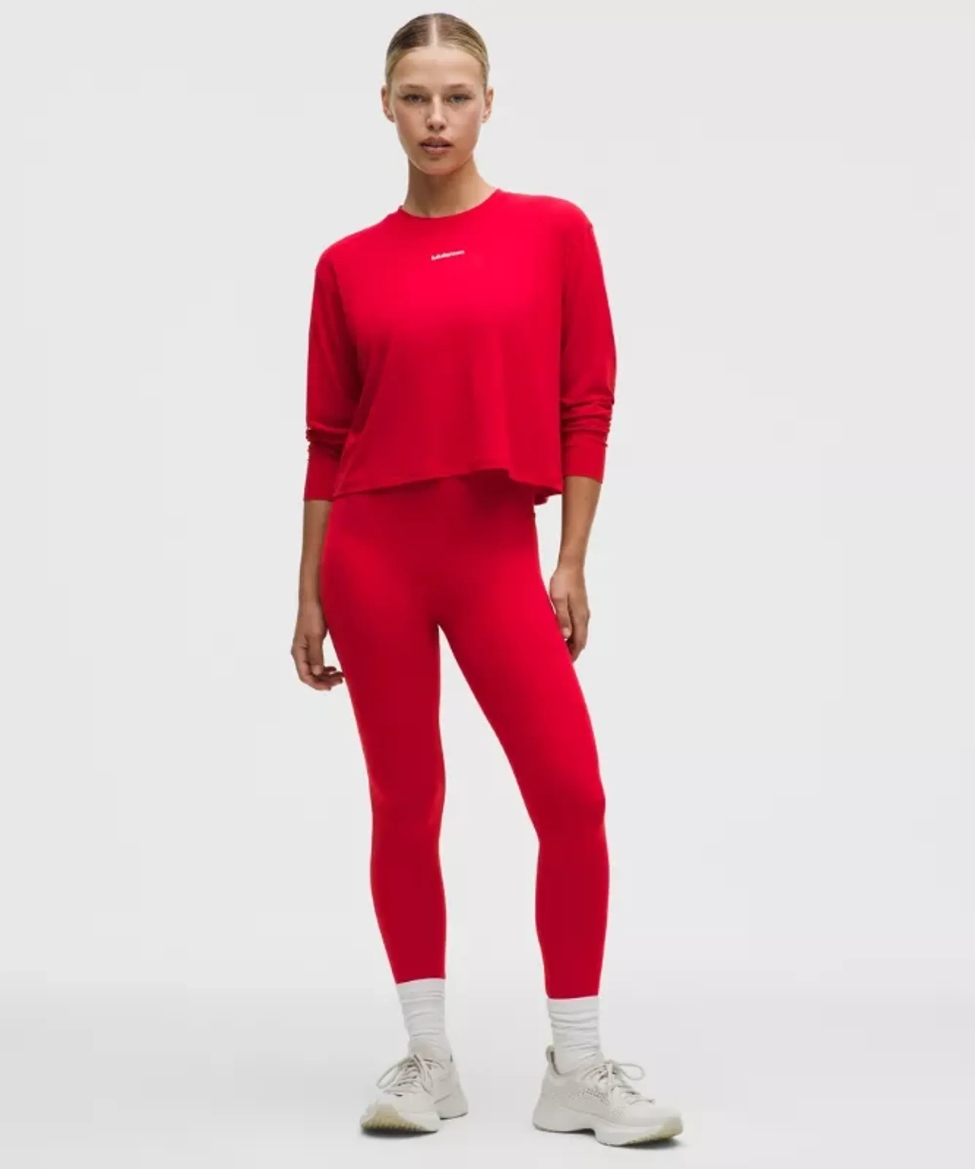 lululemon – Women's Wunder Train No Line High-Rise Tight Leggings – 25" – Color Red/Neon – Size 0