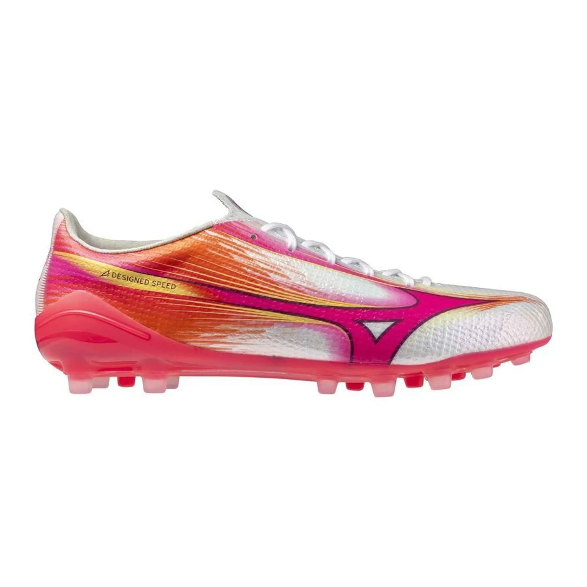 Mizuno Alpha Iii Made In Japan Ag Blazing Flair - White/Fuchsia Purple - ['White']