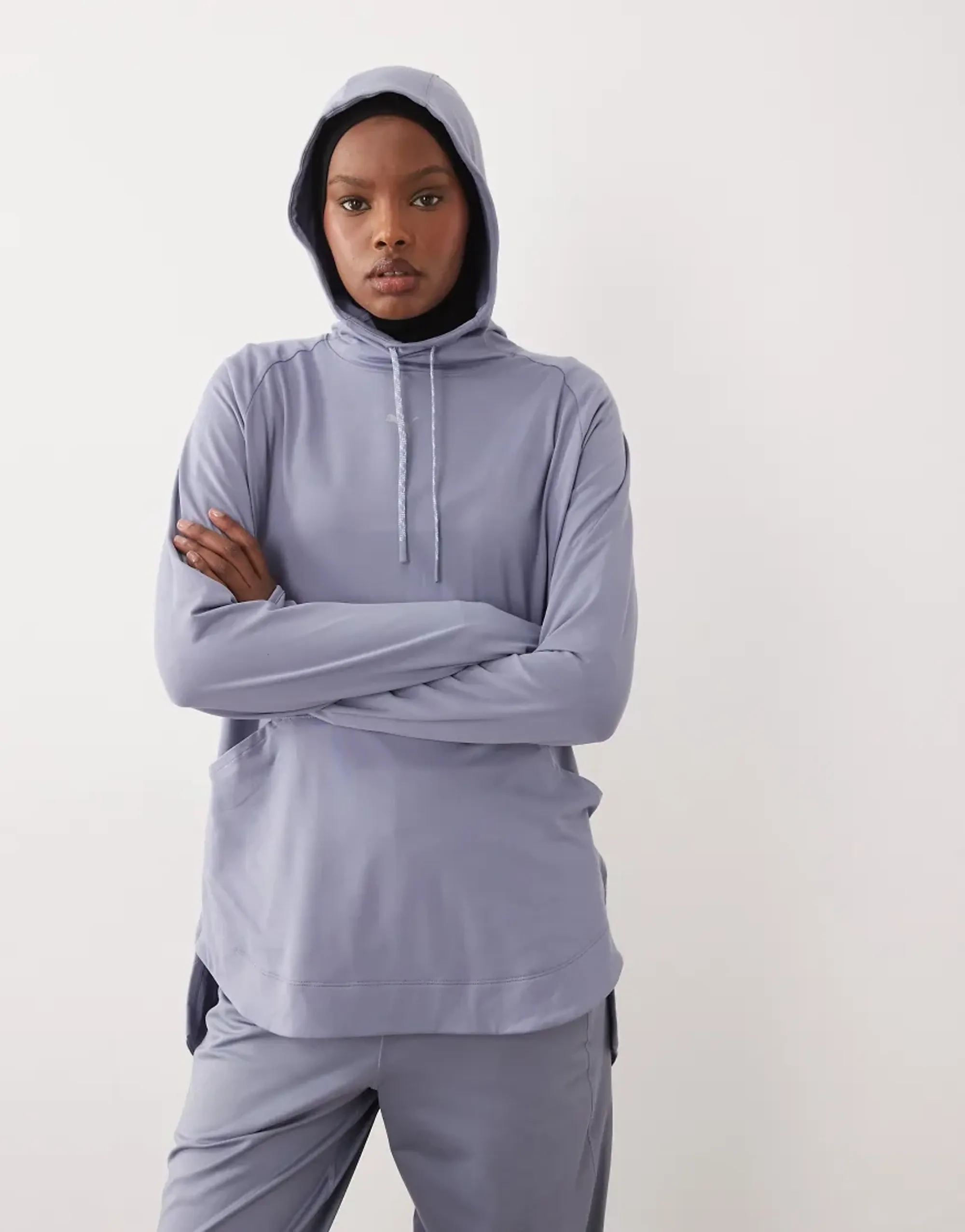 PUMA MODEST Hoodie Women in Gray | Size Large