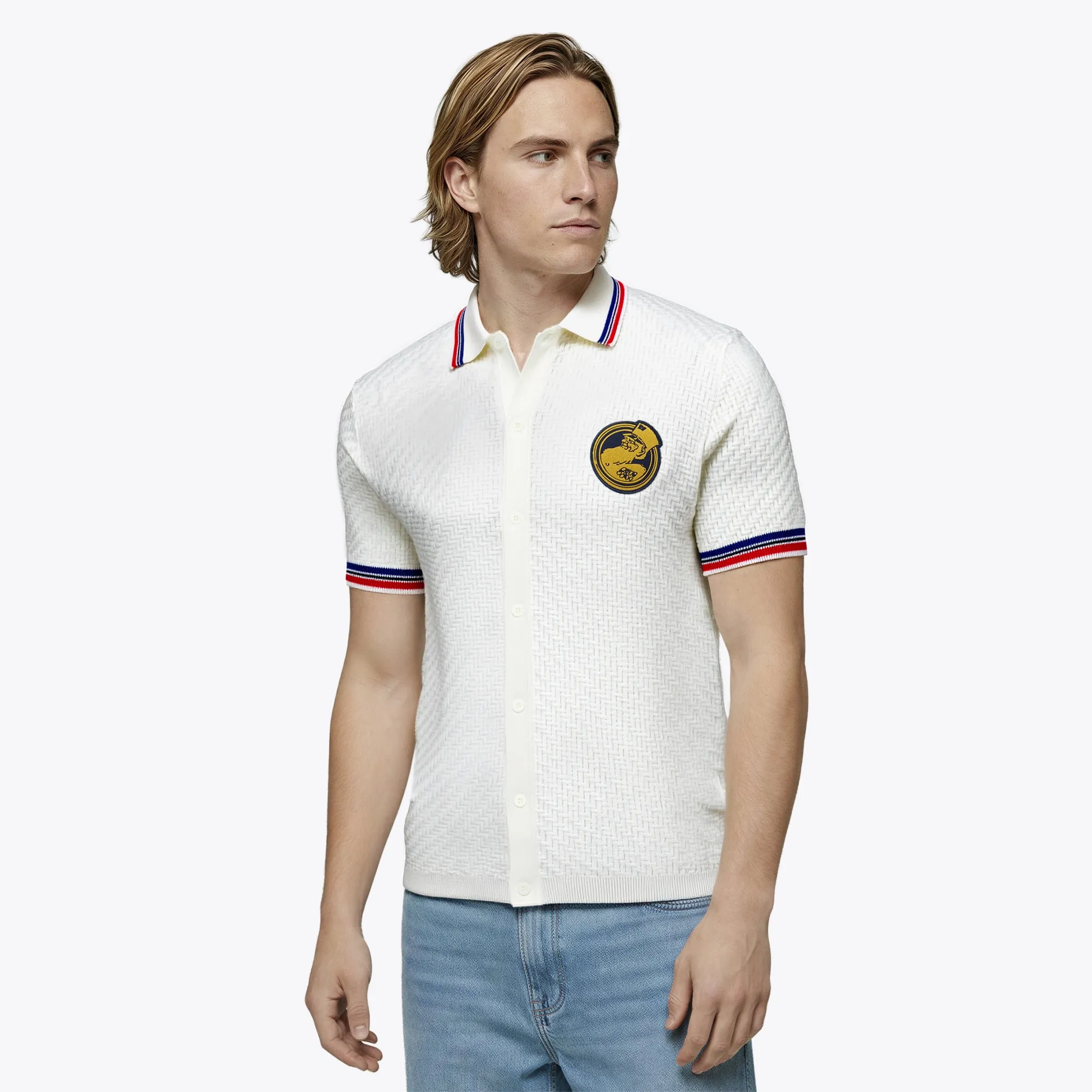 Chelsea Pensioners Cable Knit Shirt - White