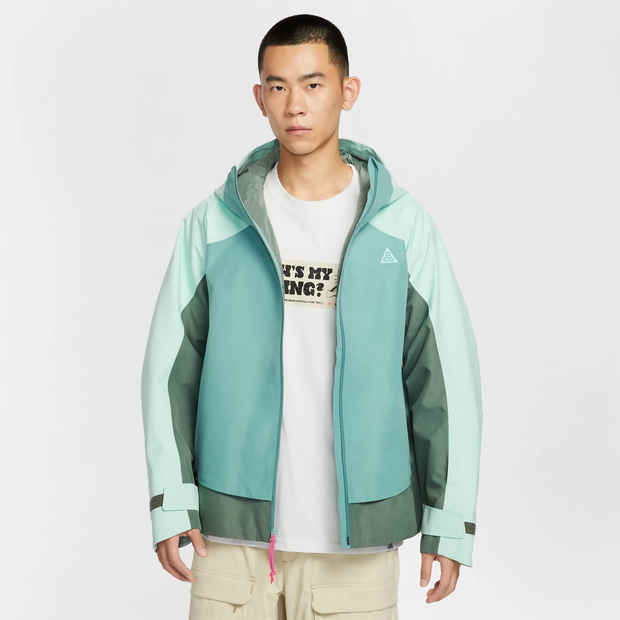 Nike ACG 'Mystery Lights' Snow Jacket - Green - Polyester