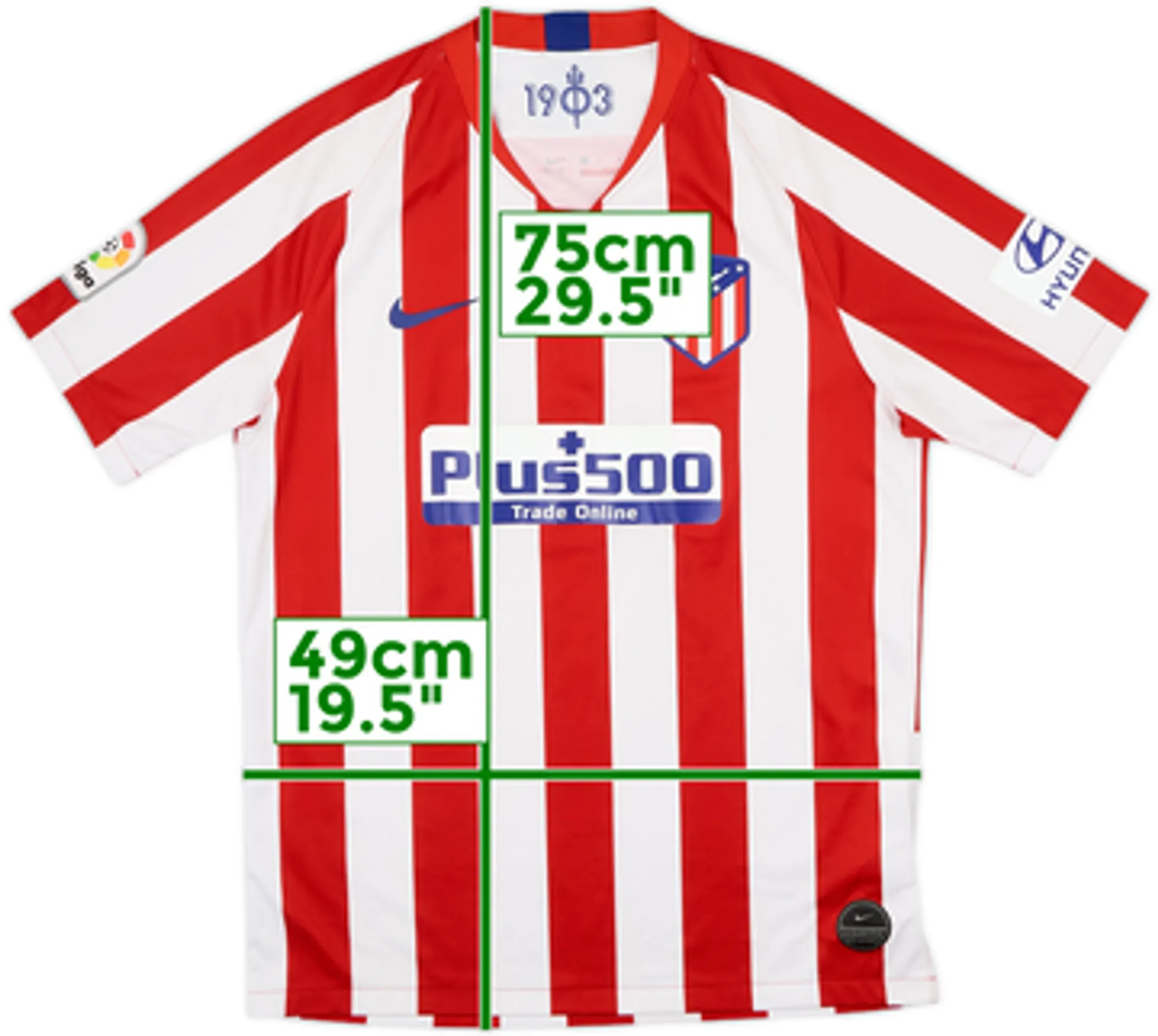 2019-20 Atletico Madrid Home Shirt - 5/10 - (XL)