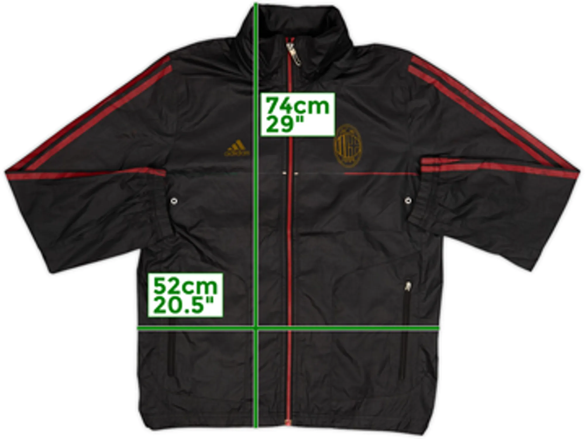 2011-12 AC Milan adidas Hooded Rain Jacket - 5/10 - (M)