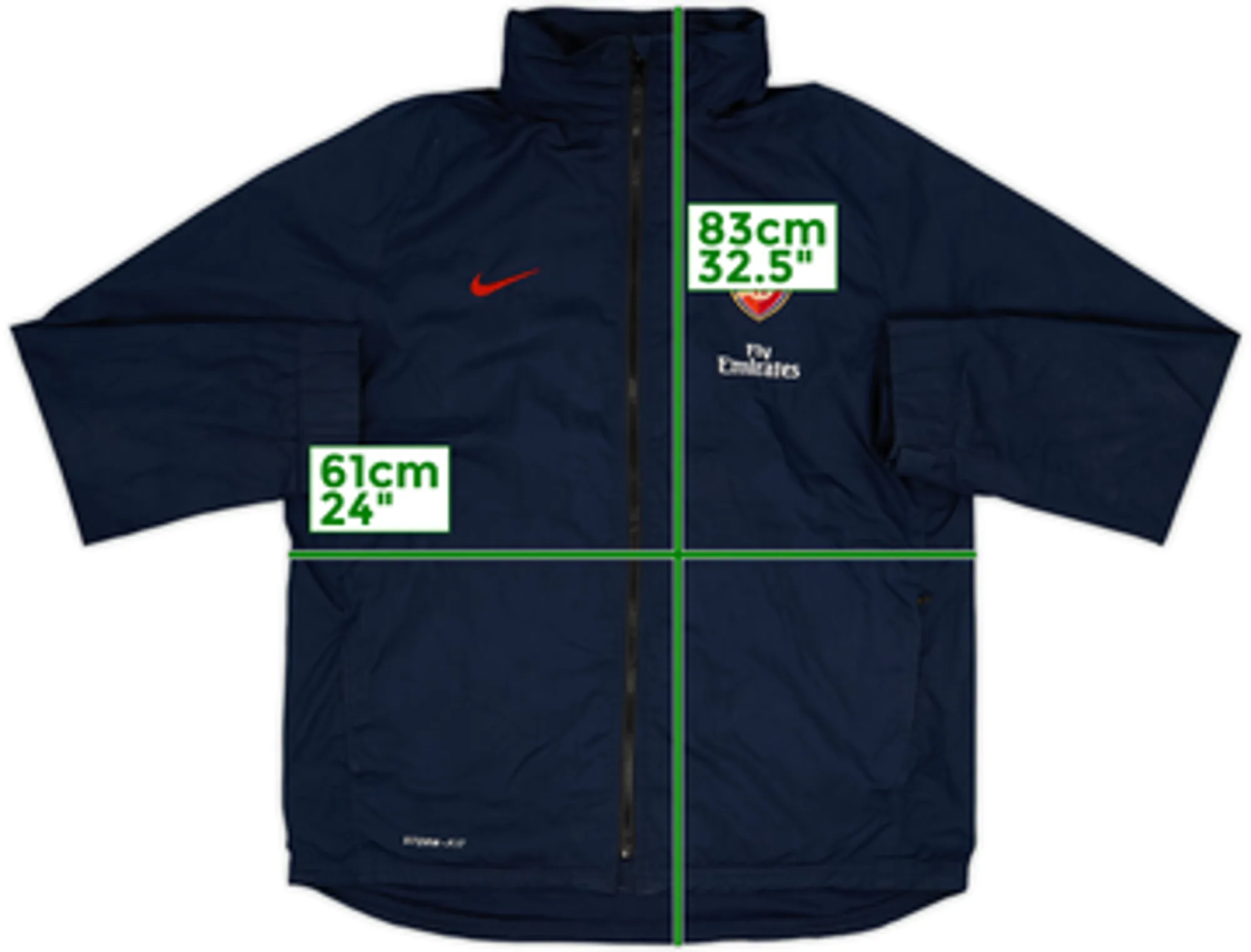 2011-12 Arsenal Nike Hooded Rain Jacket - 6/10 - (XL)