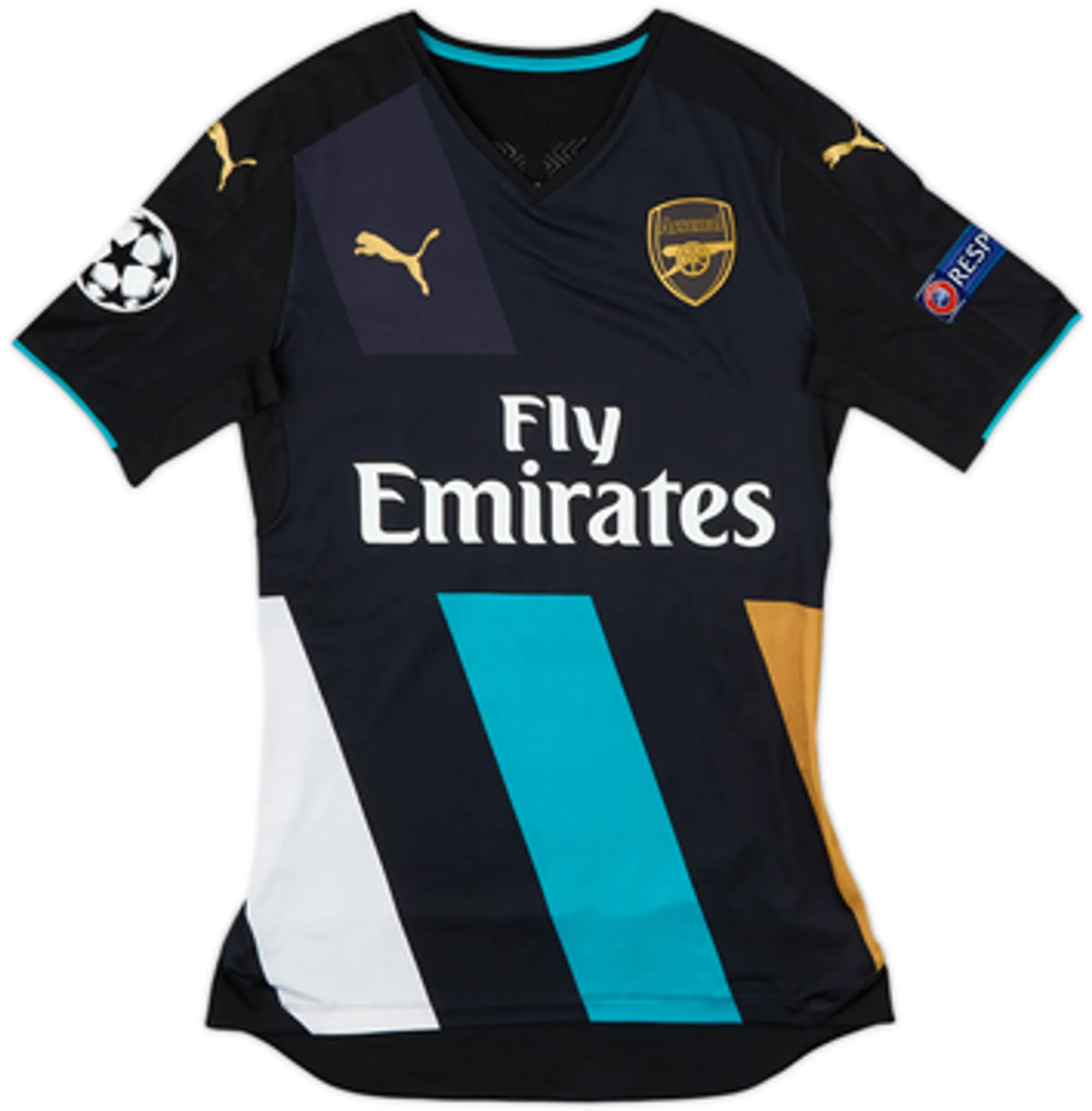 2015-16 Arsenal Player Issue (ACTV Fit) Third Shirt Ramsey #16 - 7/10 - (M)