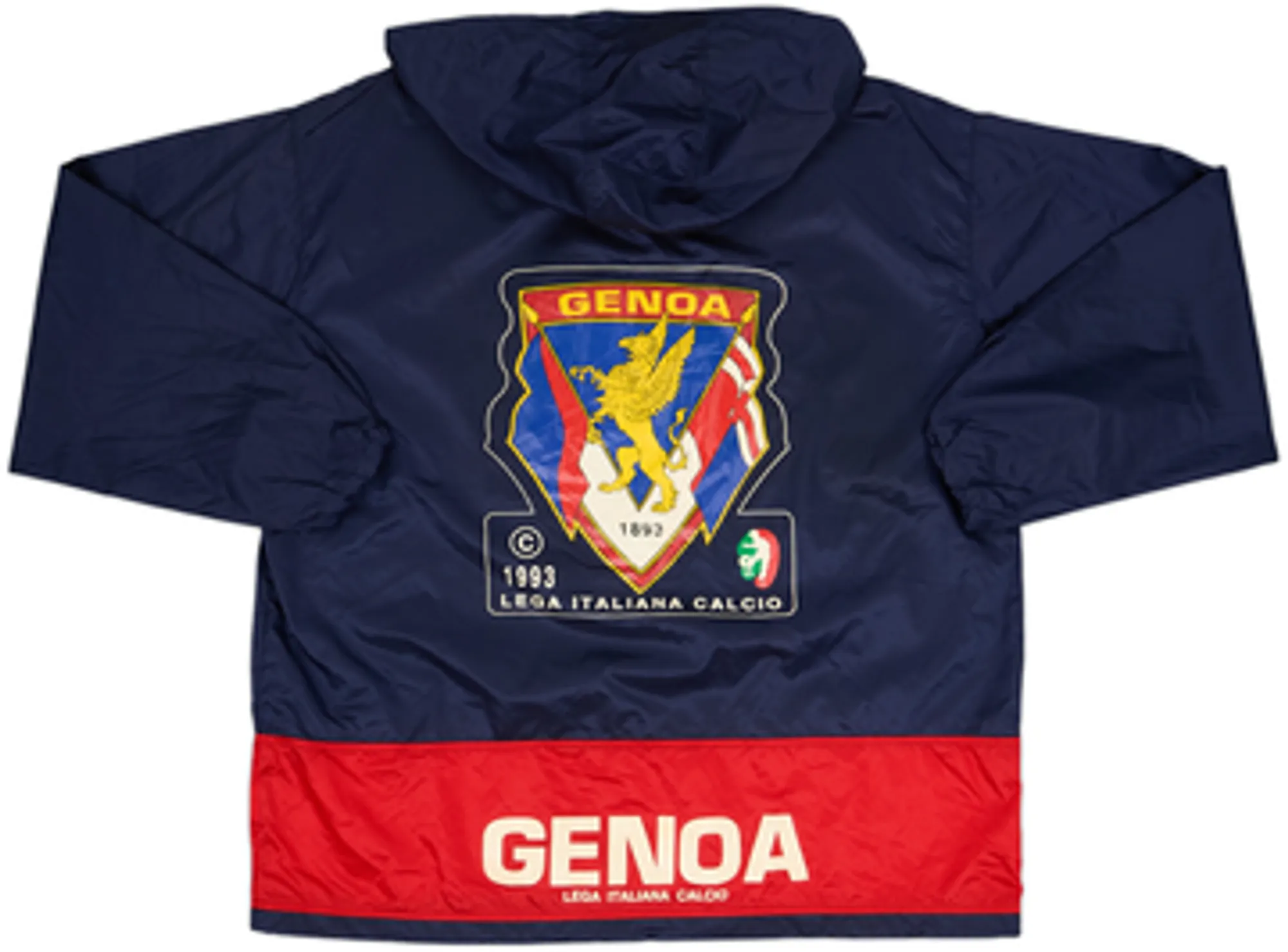 1993-94 Genoa 'Italian Football League' 1/4 Zip Hooded Drill Top - 7/10 - (L)