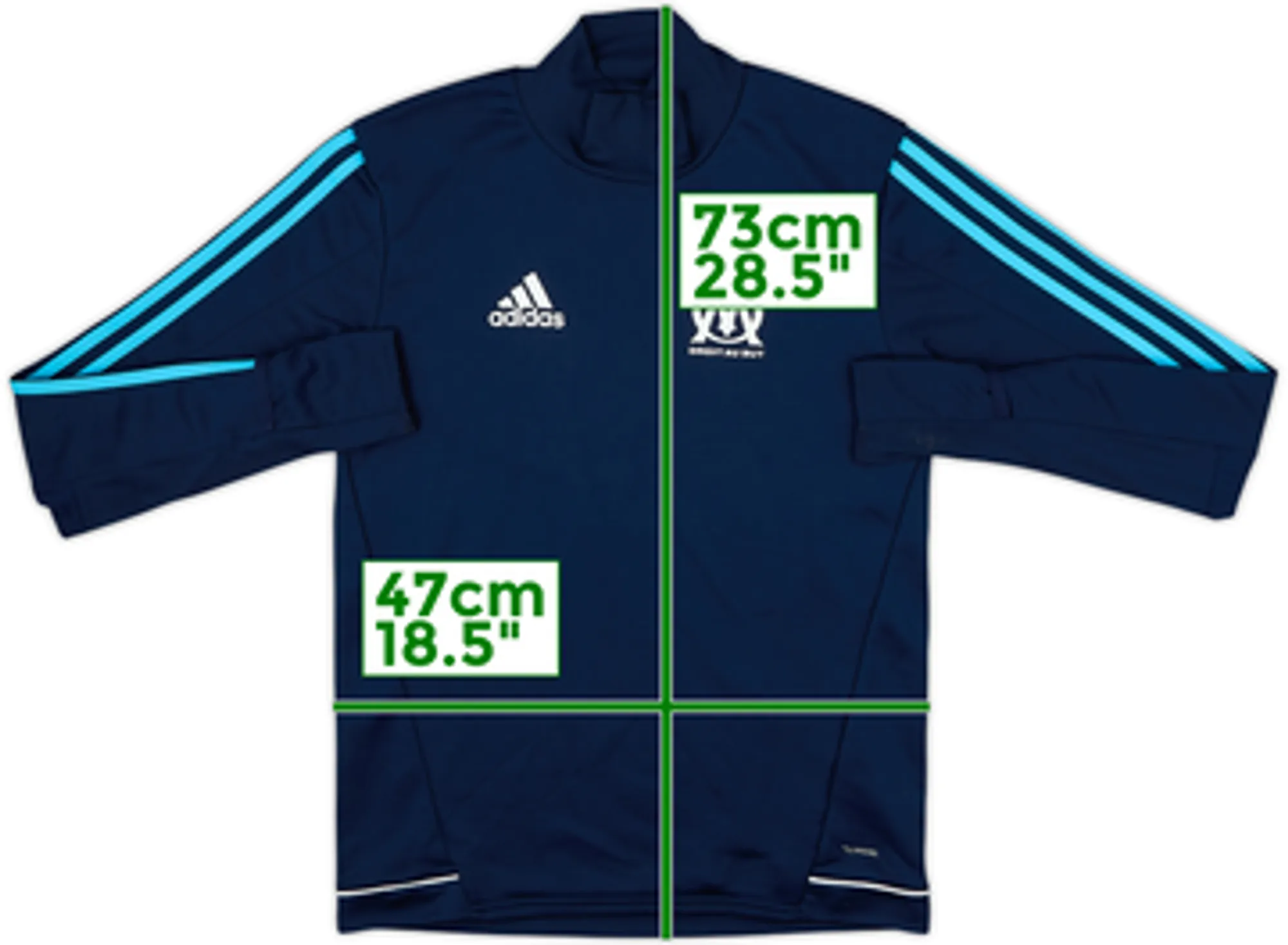 2017-18 Olympique Marseille adidas Drill Top - 8/10 - (S)