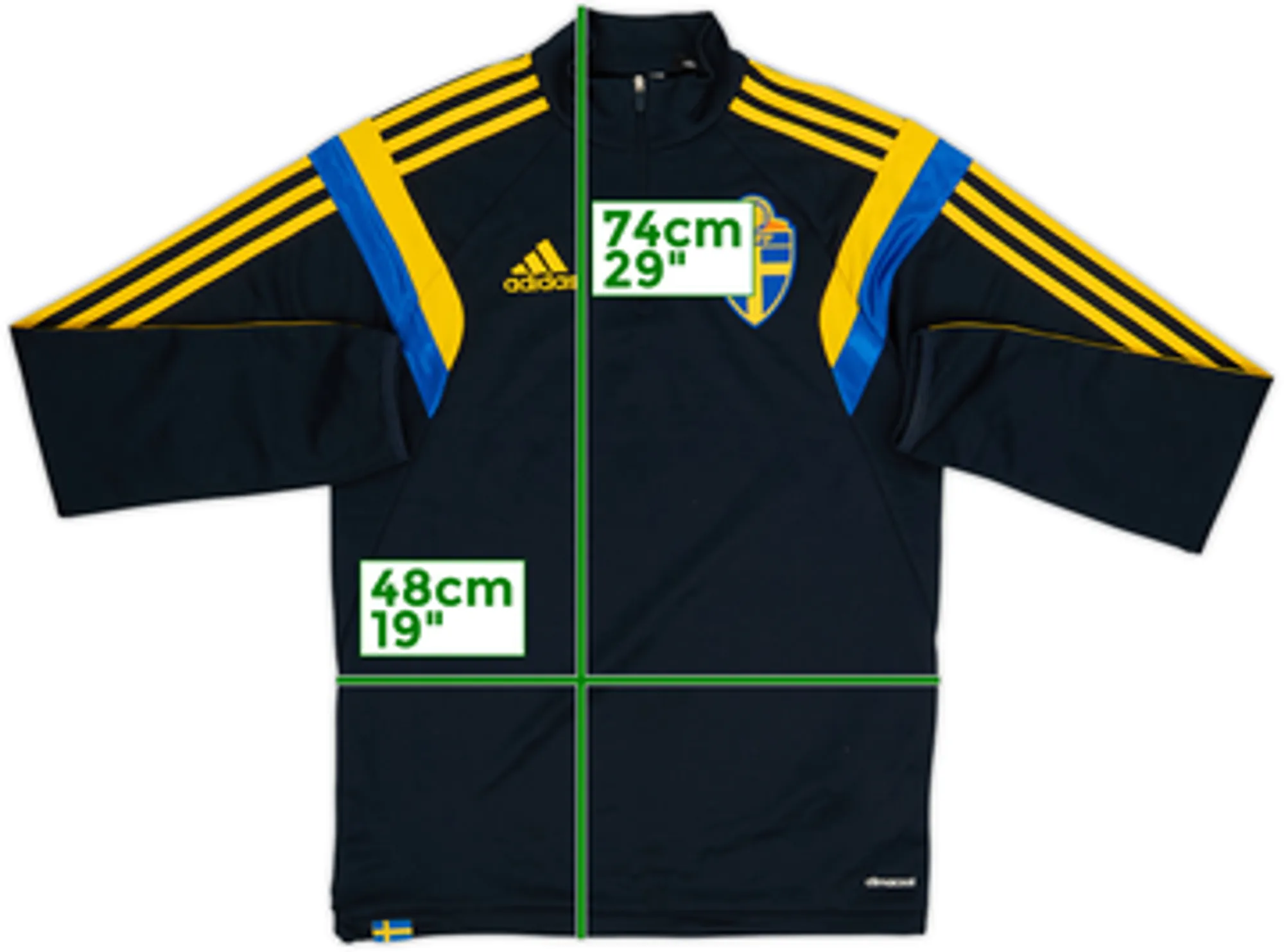 2014-15 Sweden adidas 1/4 Zip Drill Top - 9/10 - (S)