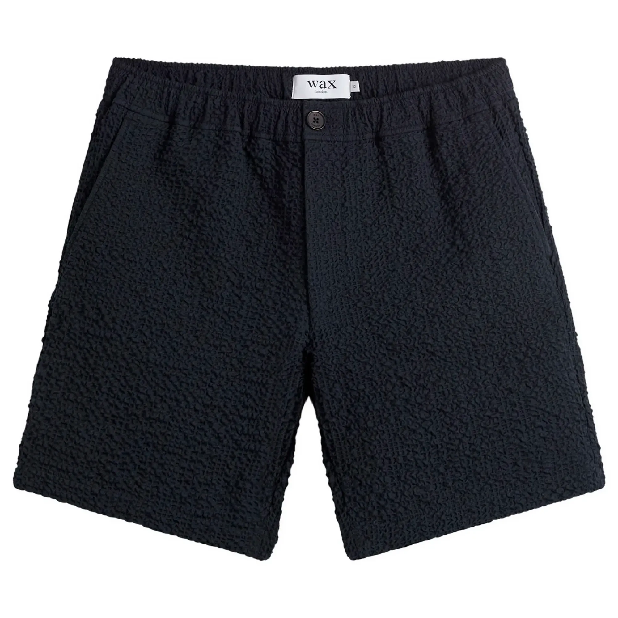 Wax London Men's Kurt Jumbo Seersucker Shorts Dark Navy