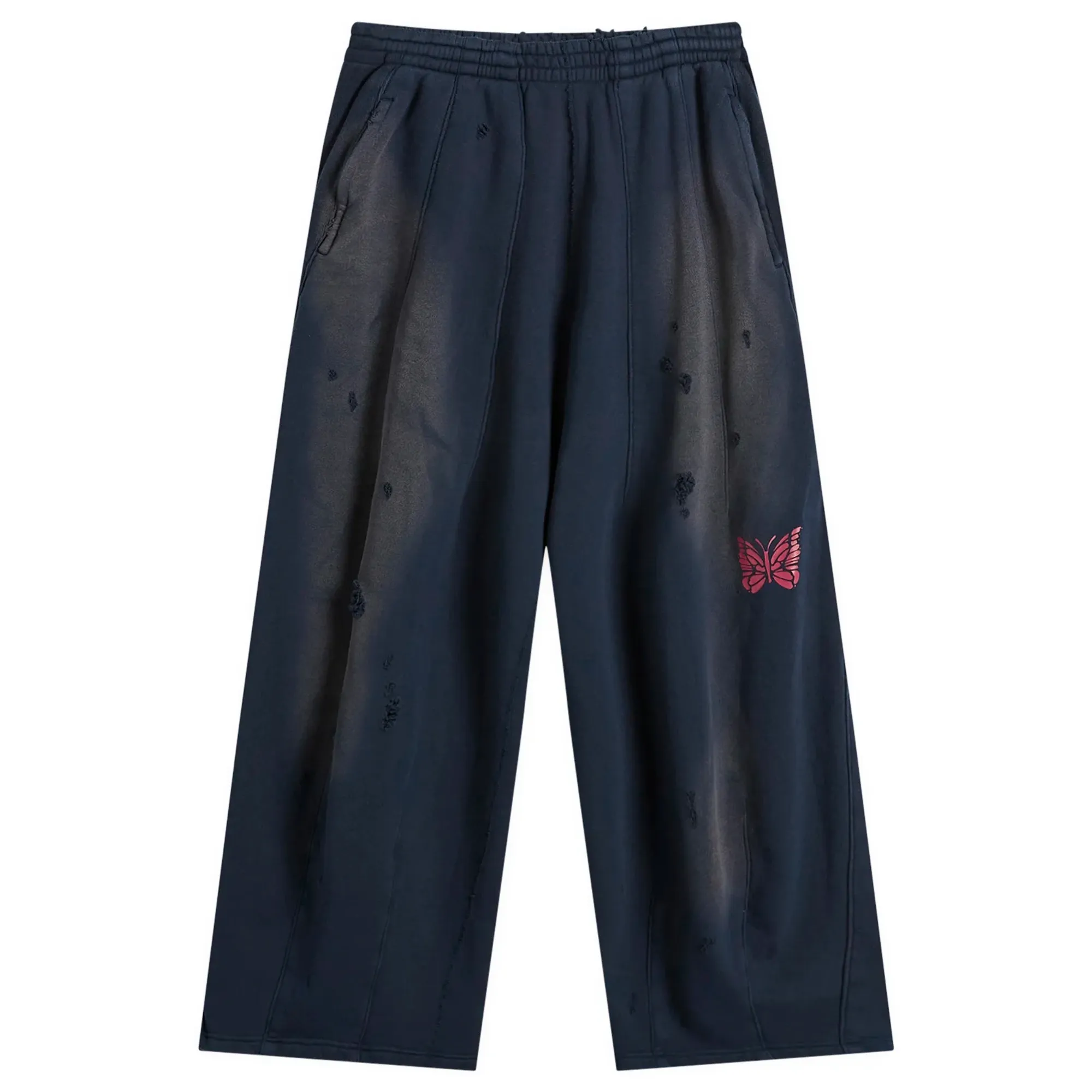 Needles Women's Deconstructed H.D. Sweat Pants Navy