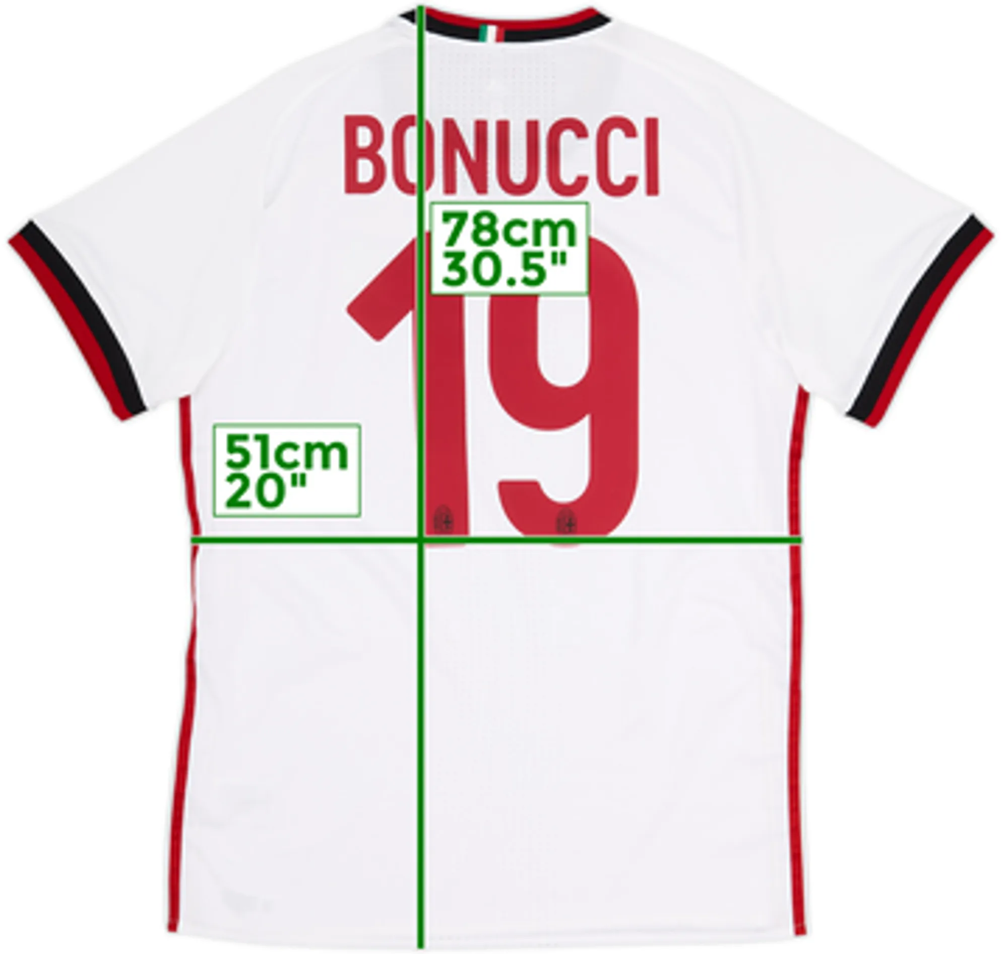 2017-18 AC Milan Player Issue Away Shirt Bonucci #19 - 9/10 - (L)