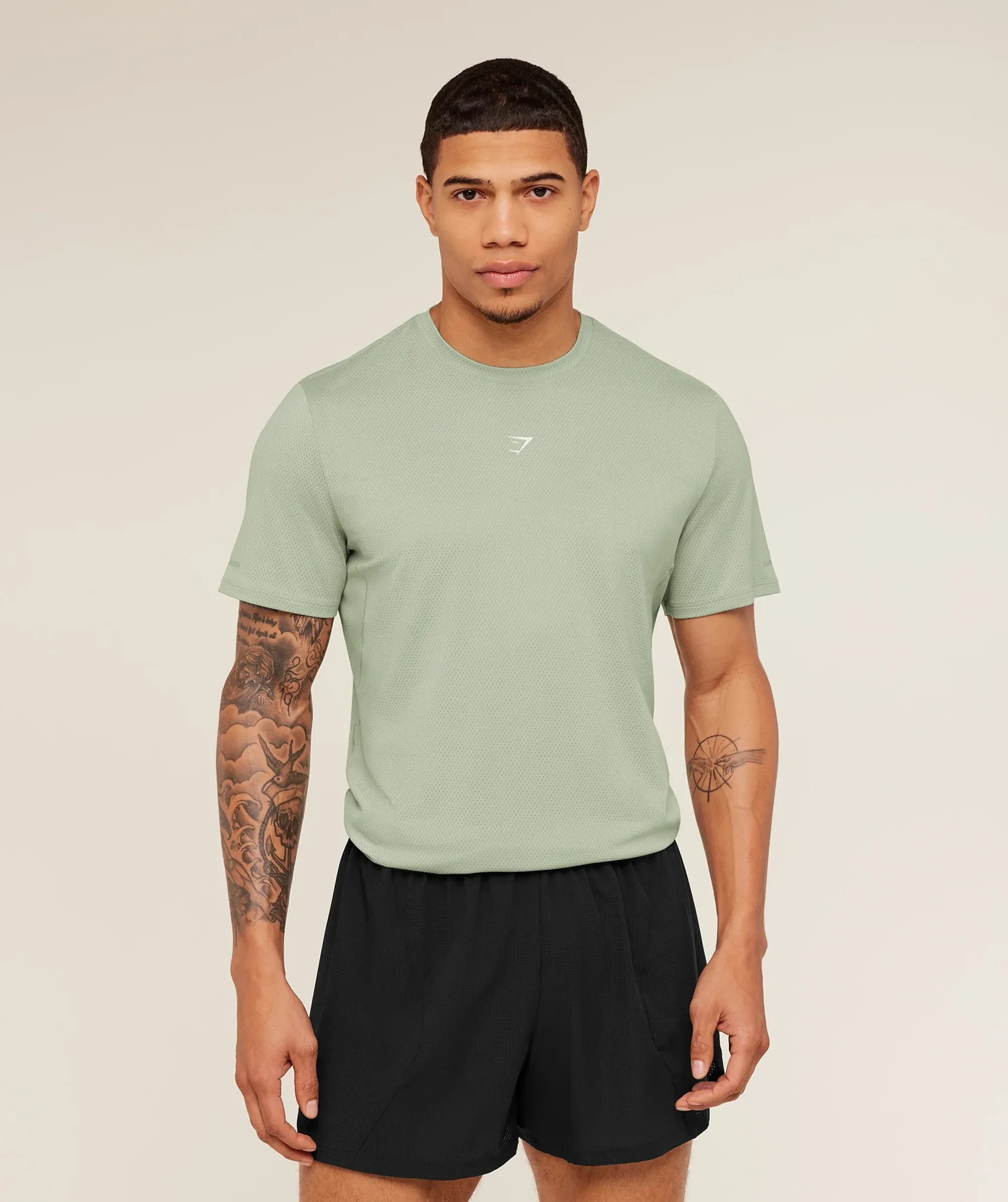 Gymshark Running T-Shirt - GS Haze Green