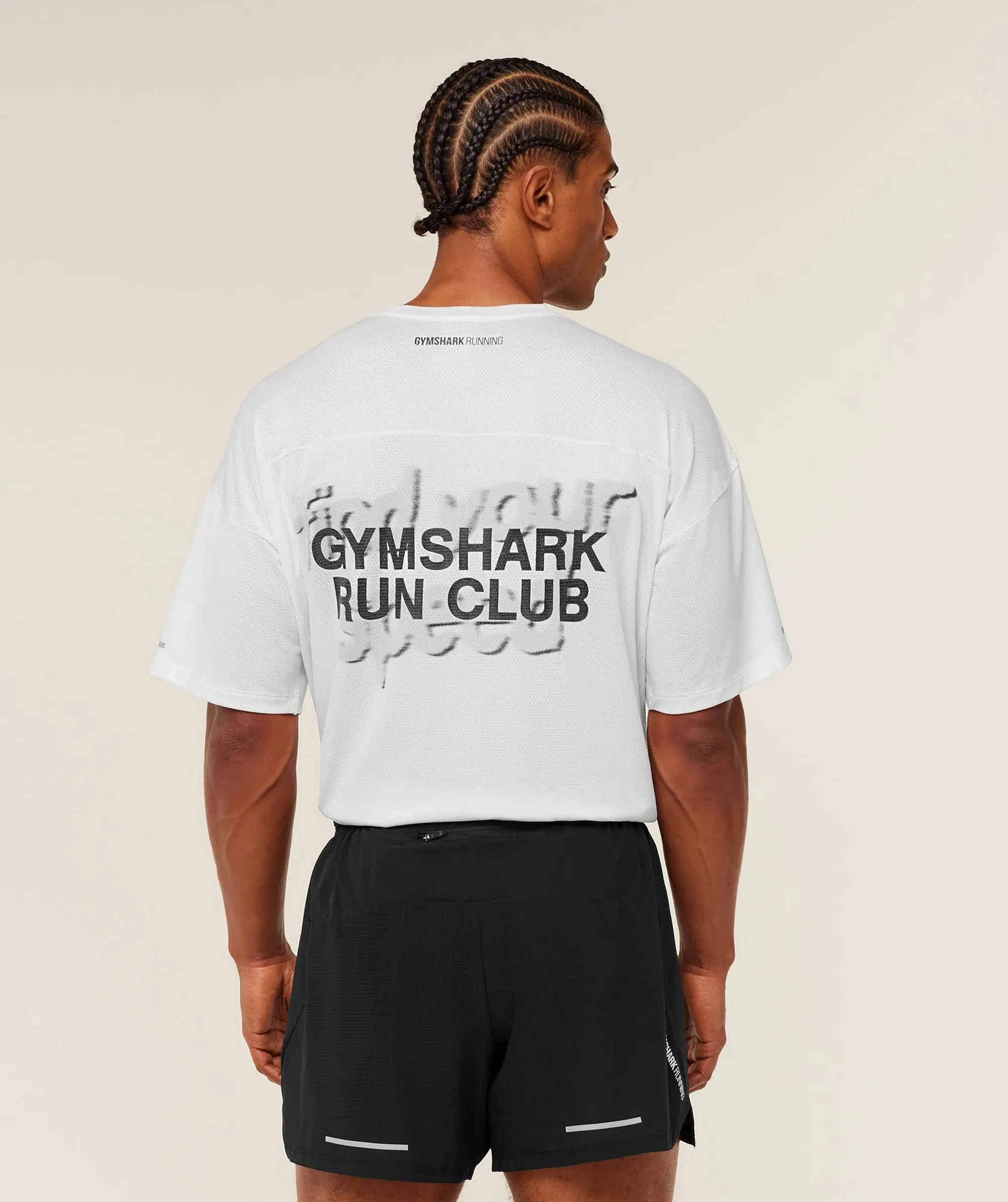 Gymshark Running Graphic T-Shirt - GS White
