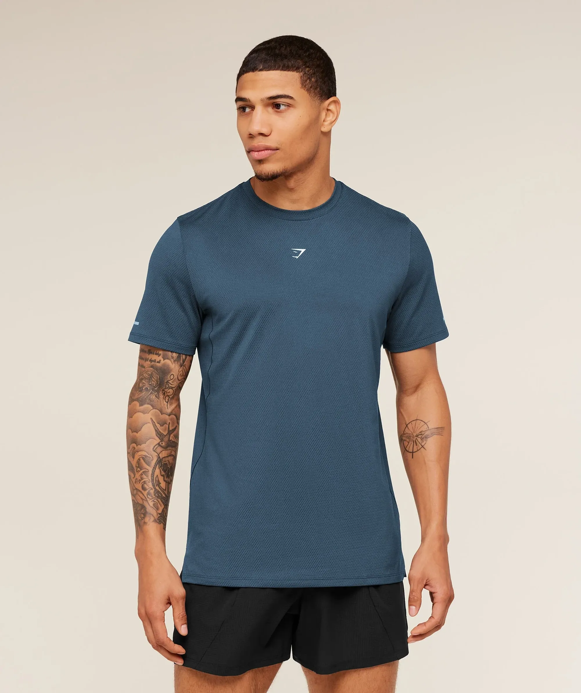 Gymshark Running T-Shirt - GS Stealth Blue