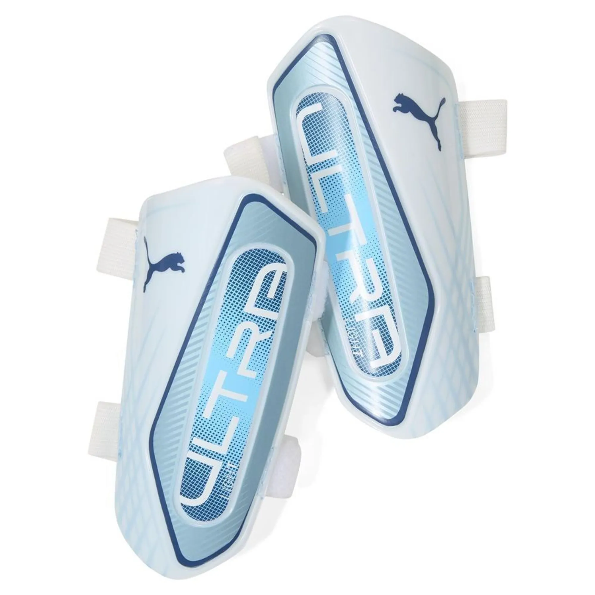PUMA ULTRA Light Football Strap Shinguards in Blue | Size Large