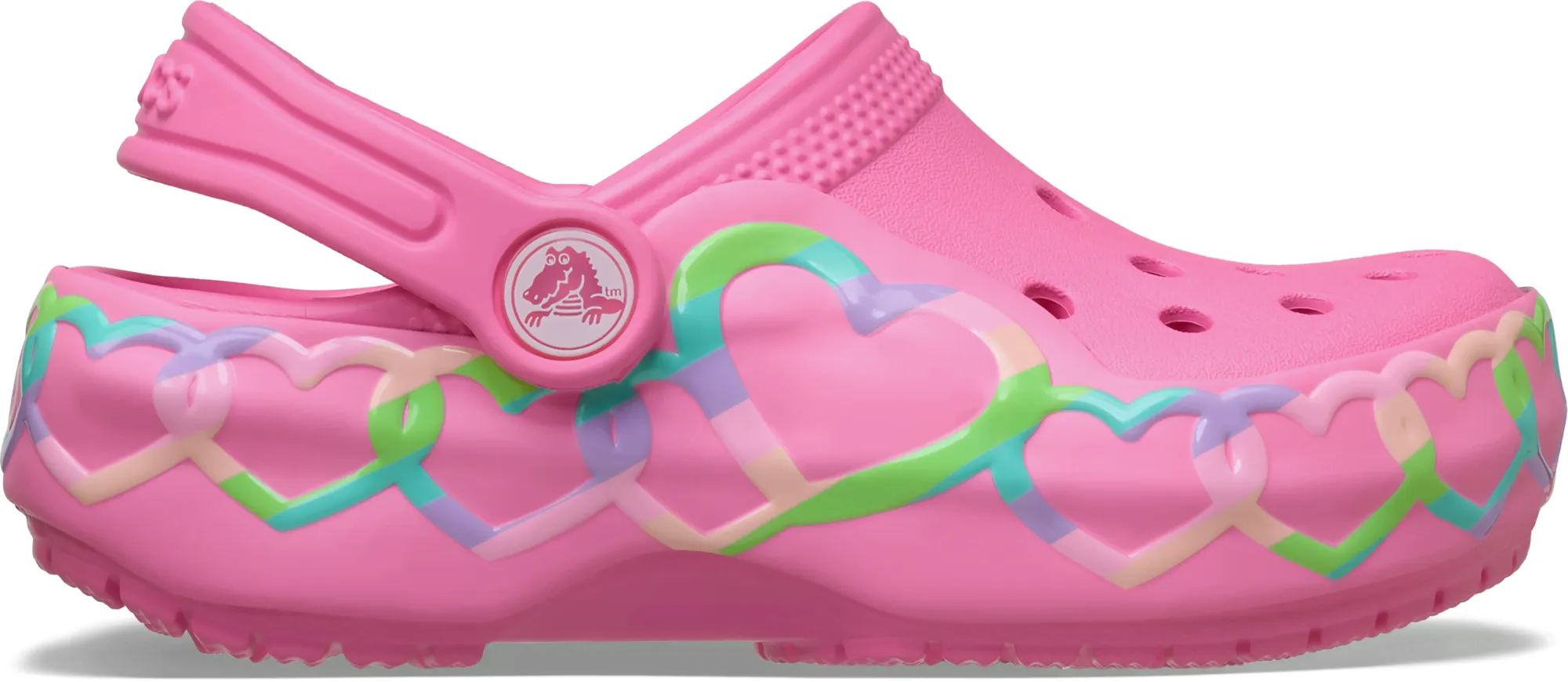 Crocs | Kids | Toddler Classic Heart Lights | Clogs | Pink Lemonade | C6