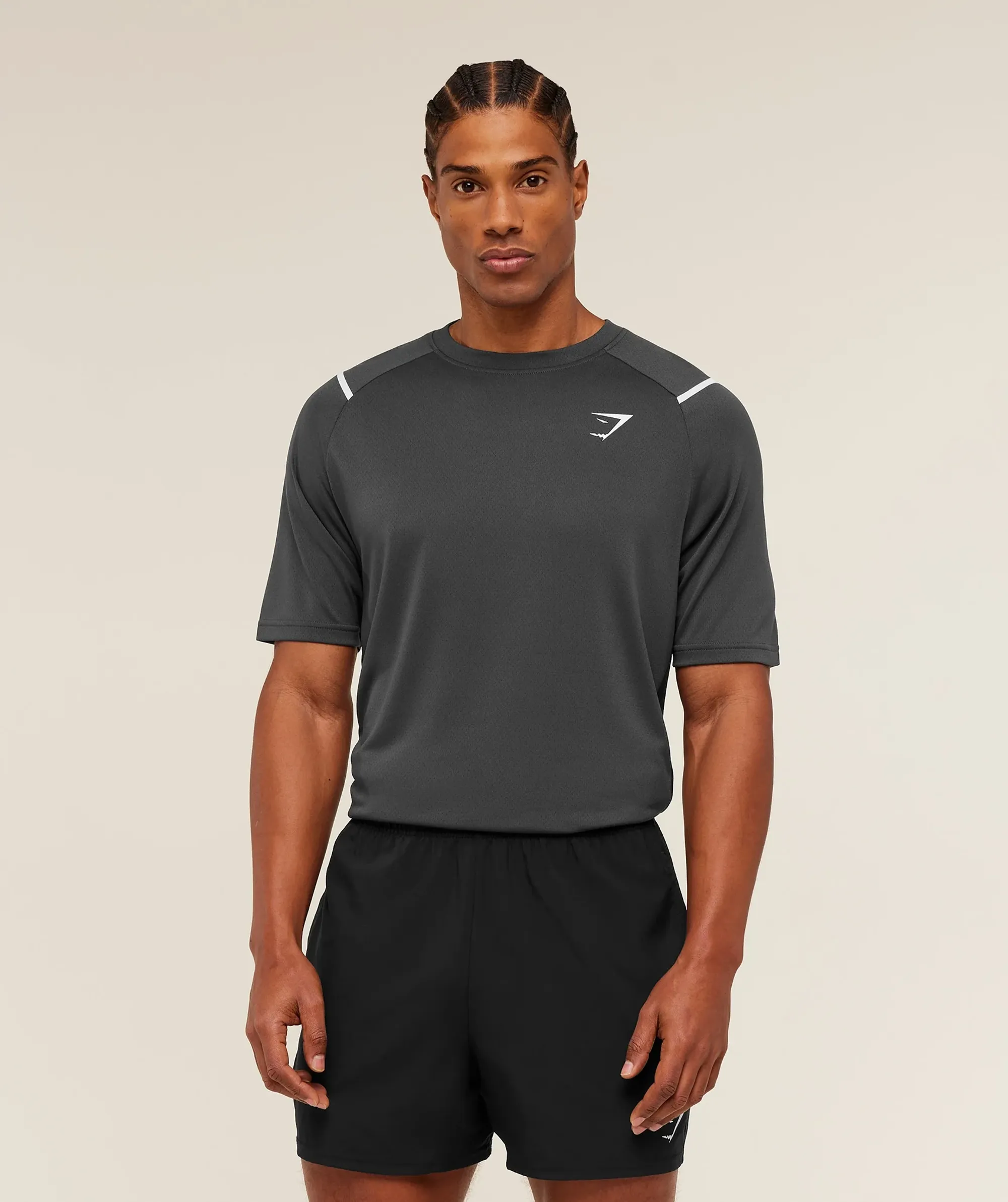 Gymshark Arrival Contrast T-Shirt - GS Onyx Grey/GS Black