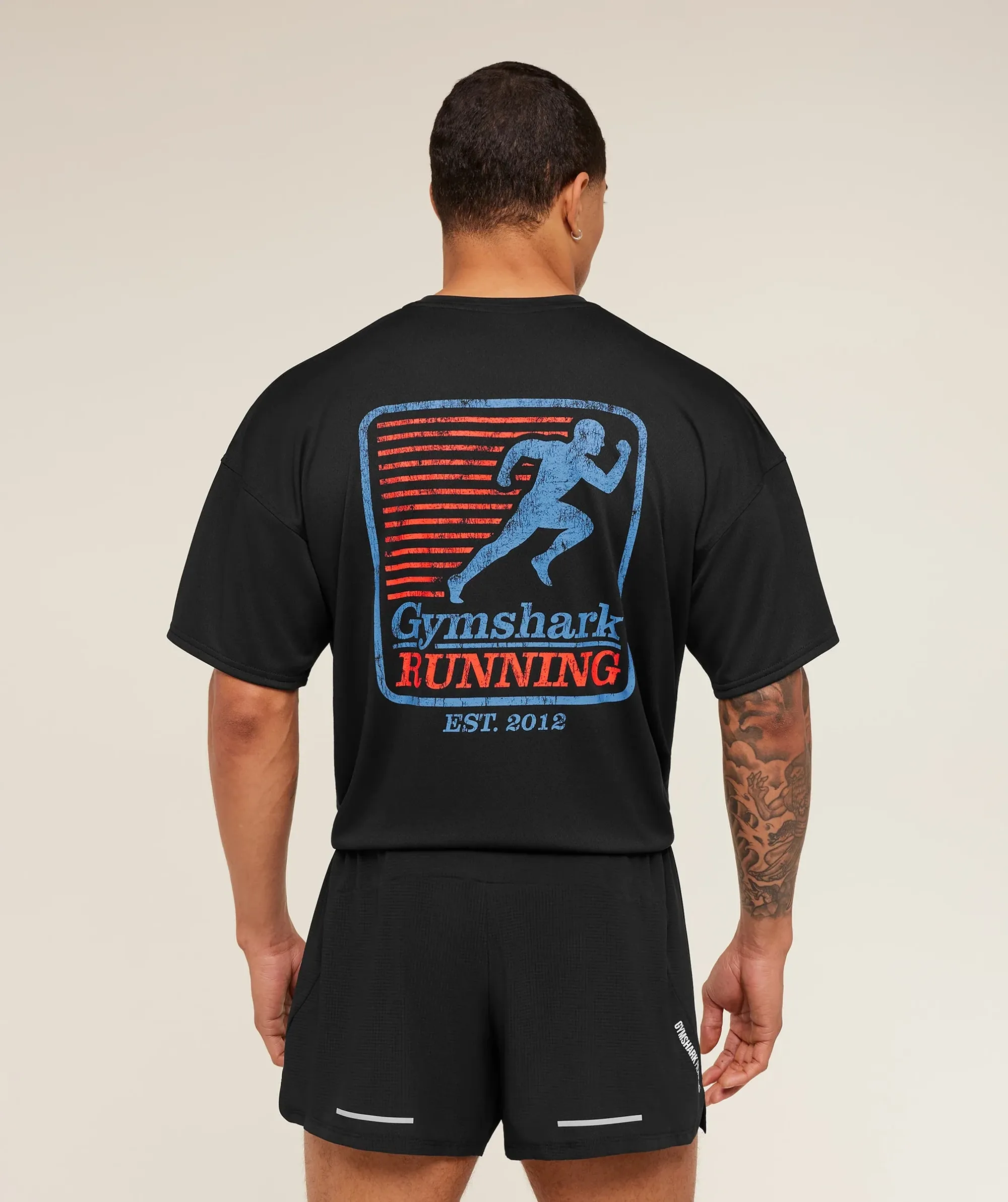 Gymshark Run Club Graphic T-Shirt - GS Black