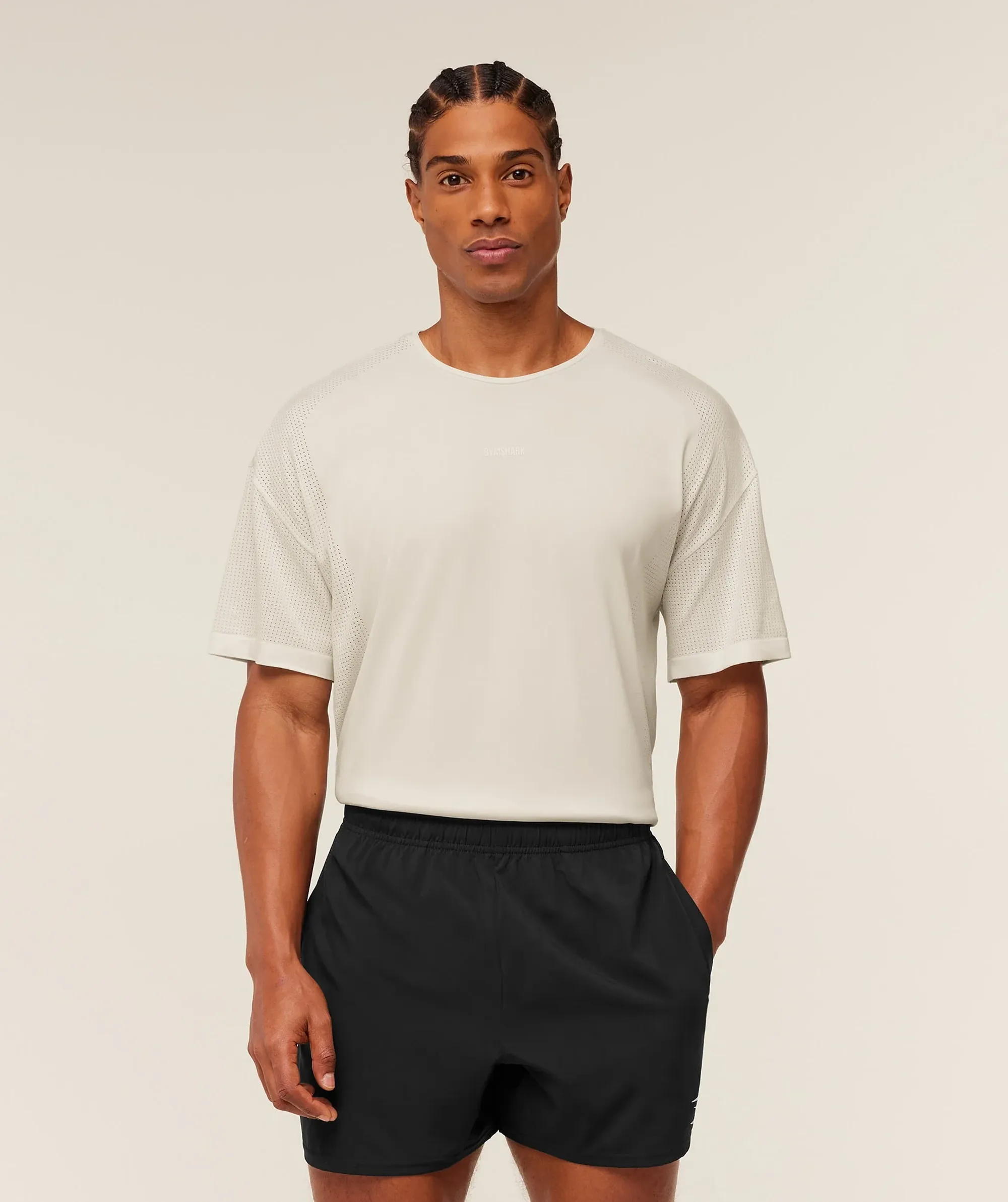 Gymshark Distance Seamless T-Shirt -  Soft White /  Soft White