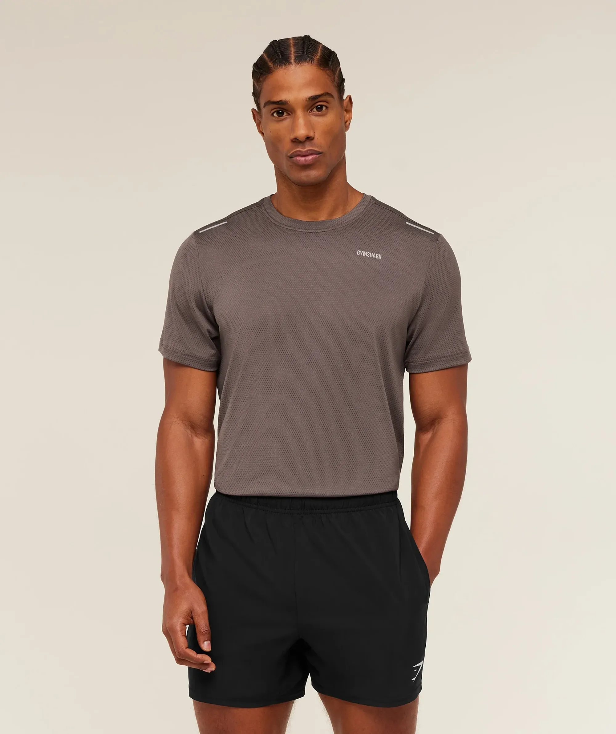 Gymshark Built For More T-Shirt - Cool Brown