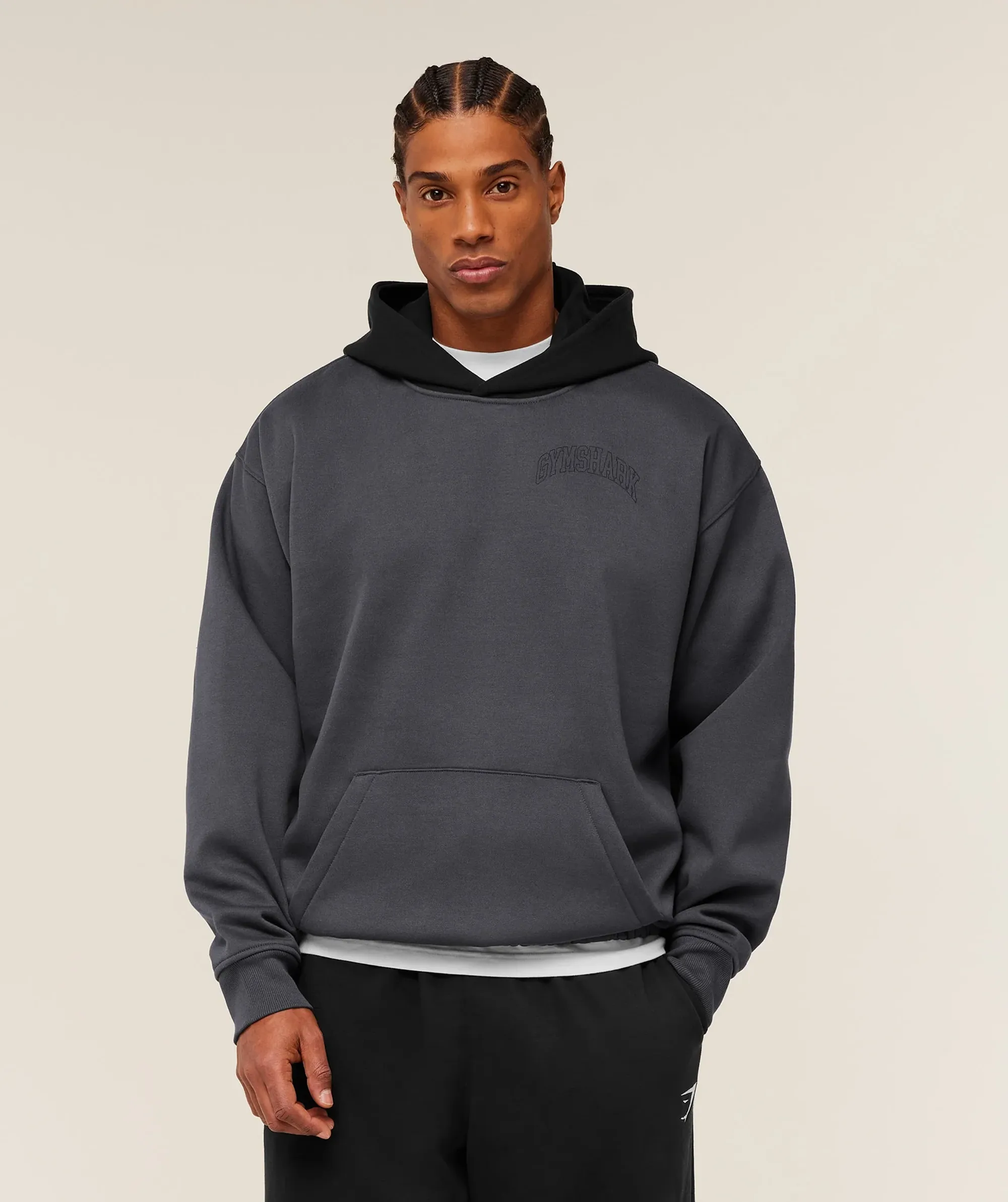 Gymshark Collegiate Tech Hoodie -  Onyx Grey