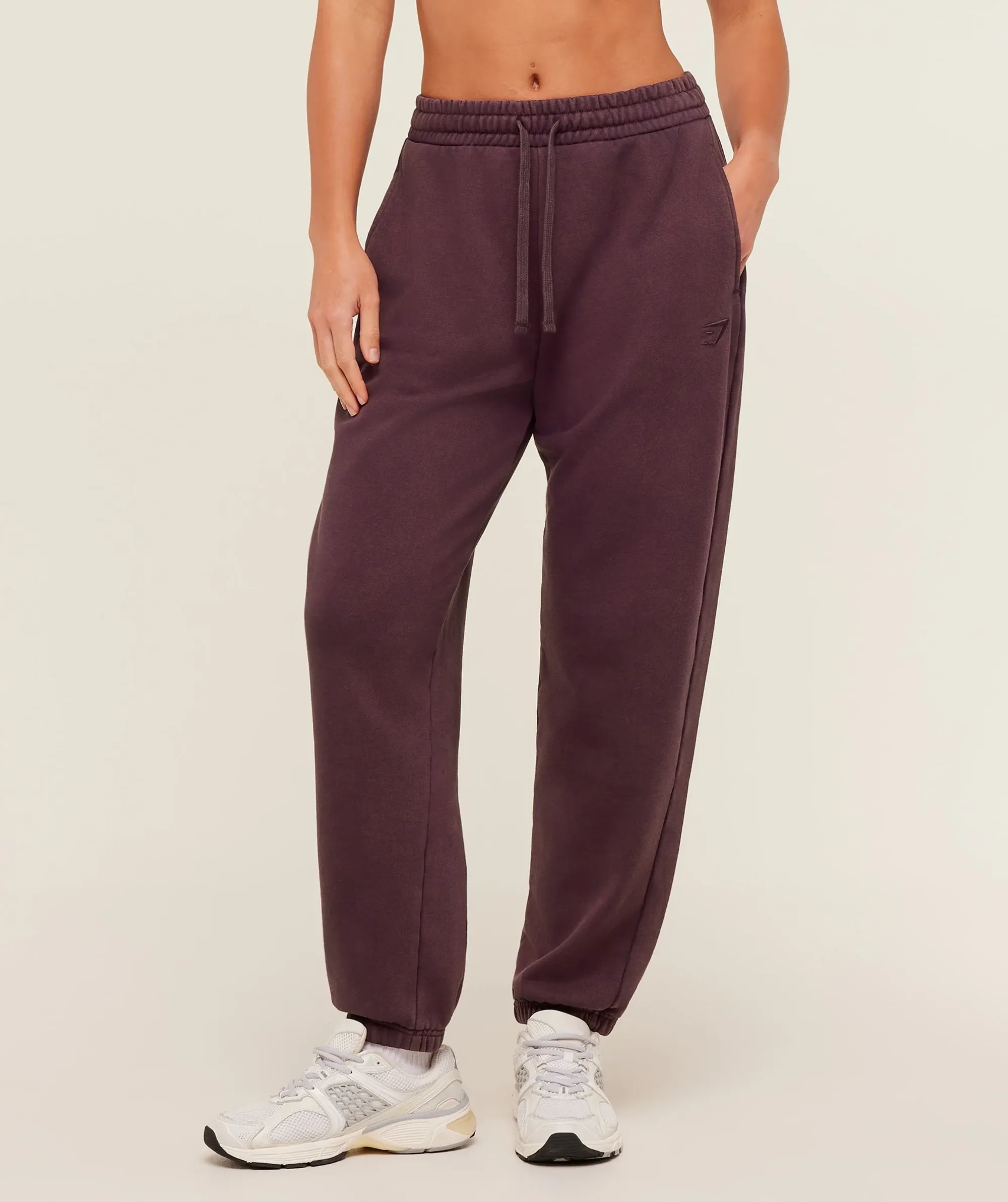 Gymshark Power Washed Cuff Joggers -  Cherry Purple / ACID WASH SMALL BALL