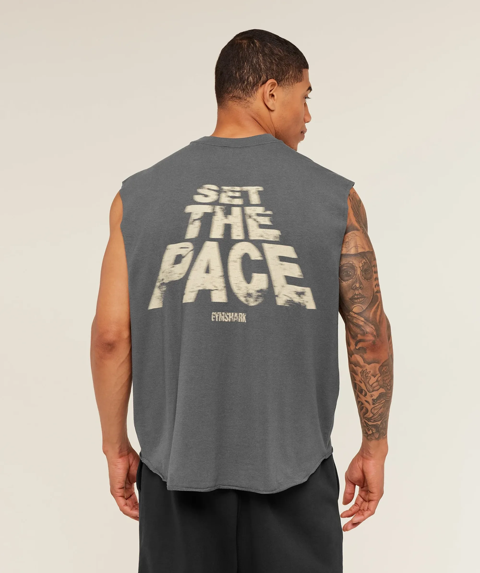 Gymshark Set The Pace Tank - Graphite Grey