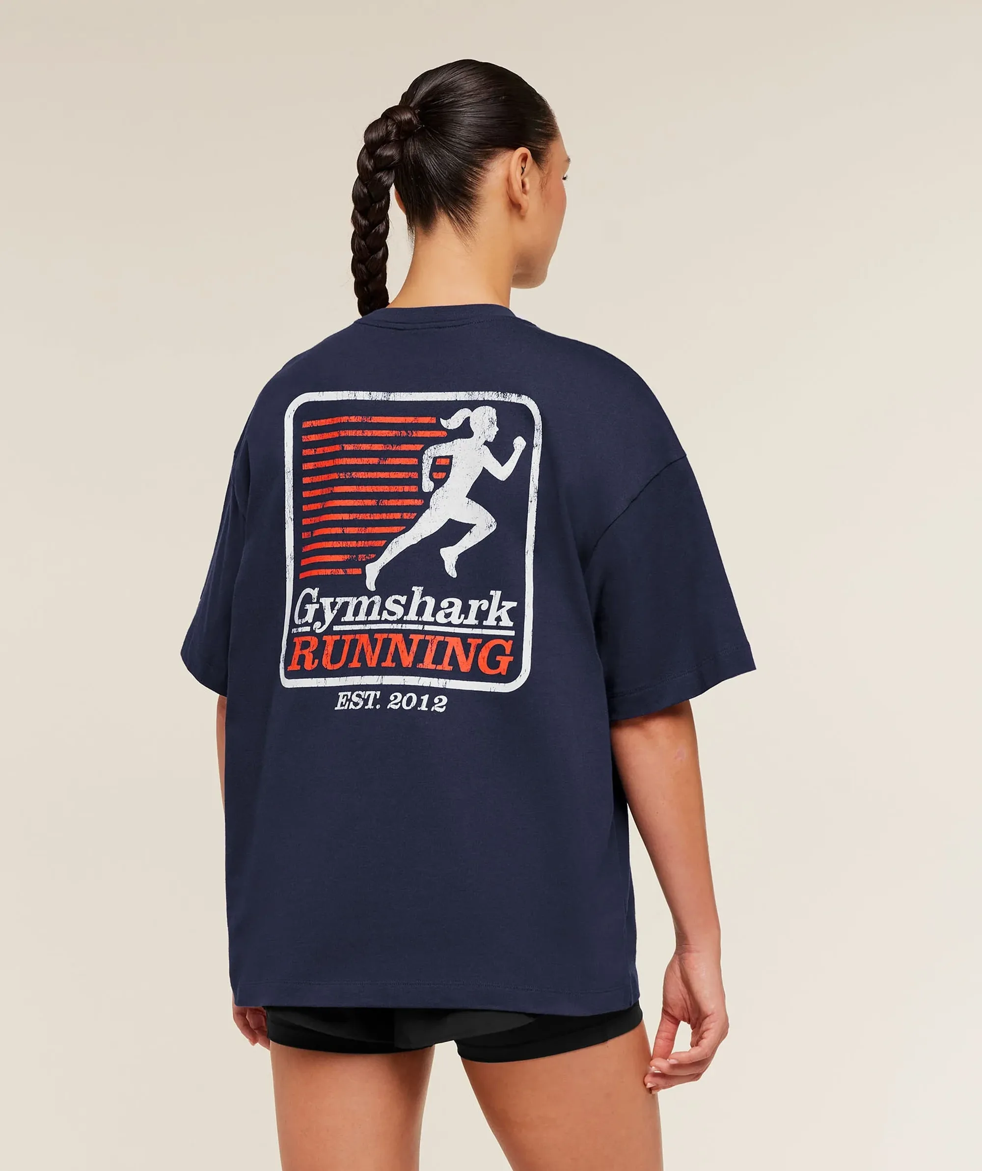 Gymshark Run Club Graphic Short Sleeve T-Shirt - Heavy Blue