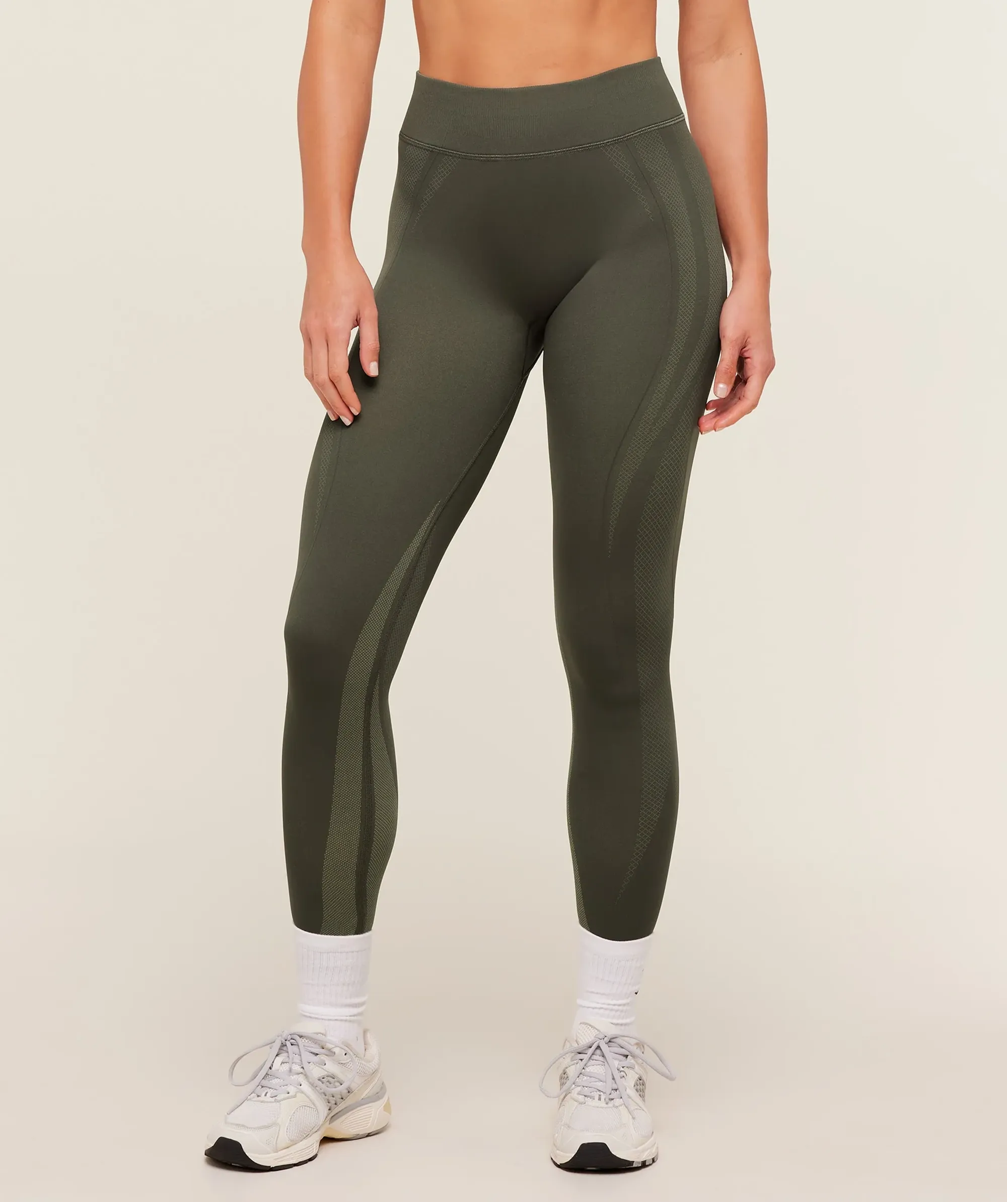 Gymshark Weekend Seamless Leggings -  Strength Green /  Grounded Green