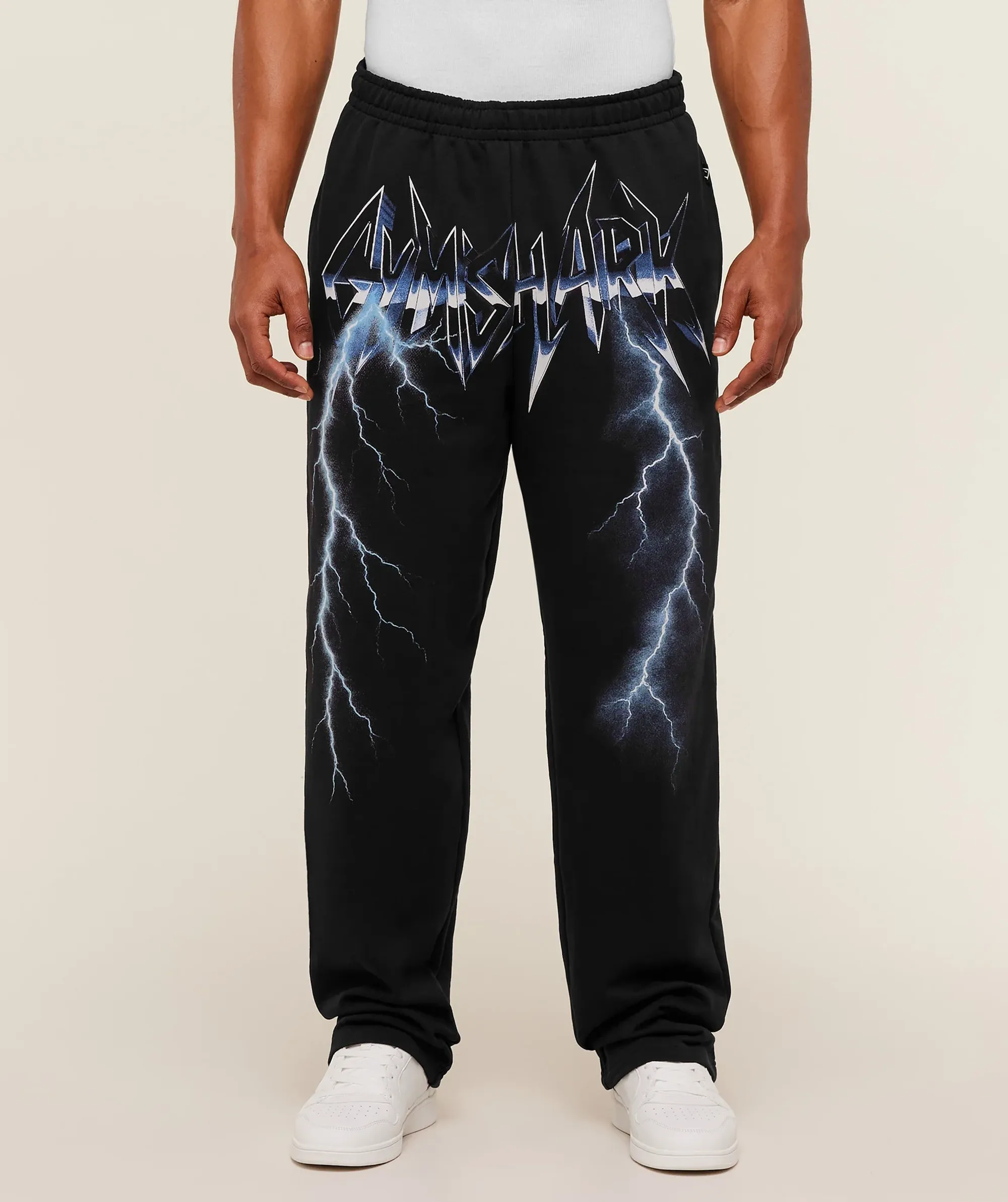 Gymshark Eagle Band Style Graphic Straight Leg Pant - GS Black