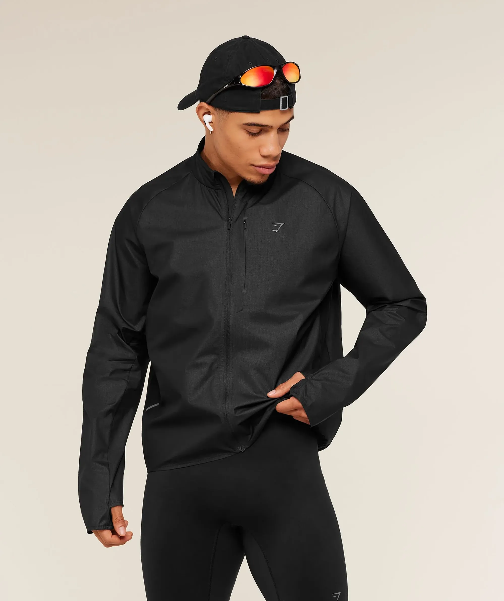Gymshark Running Elite Lightweight Windbreaker - Black