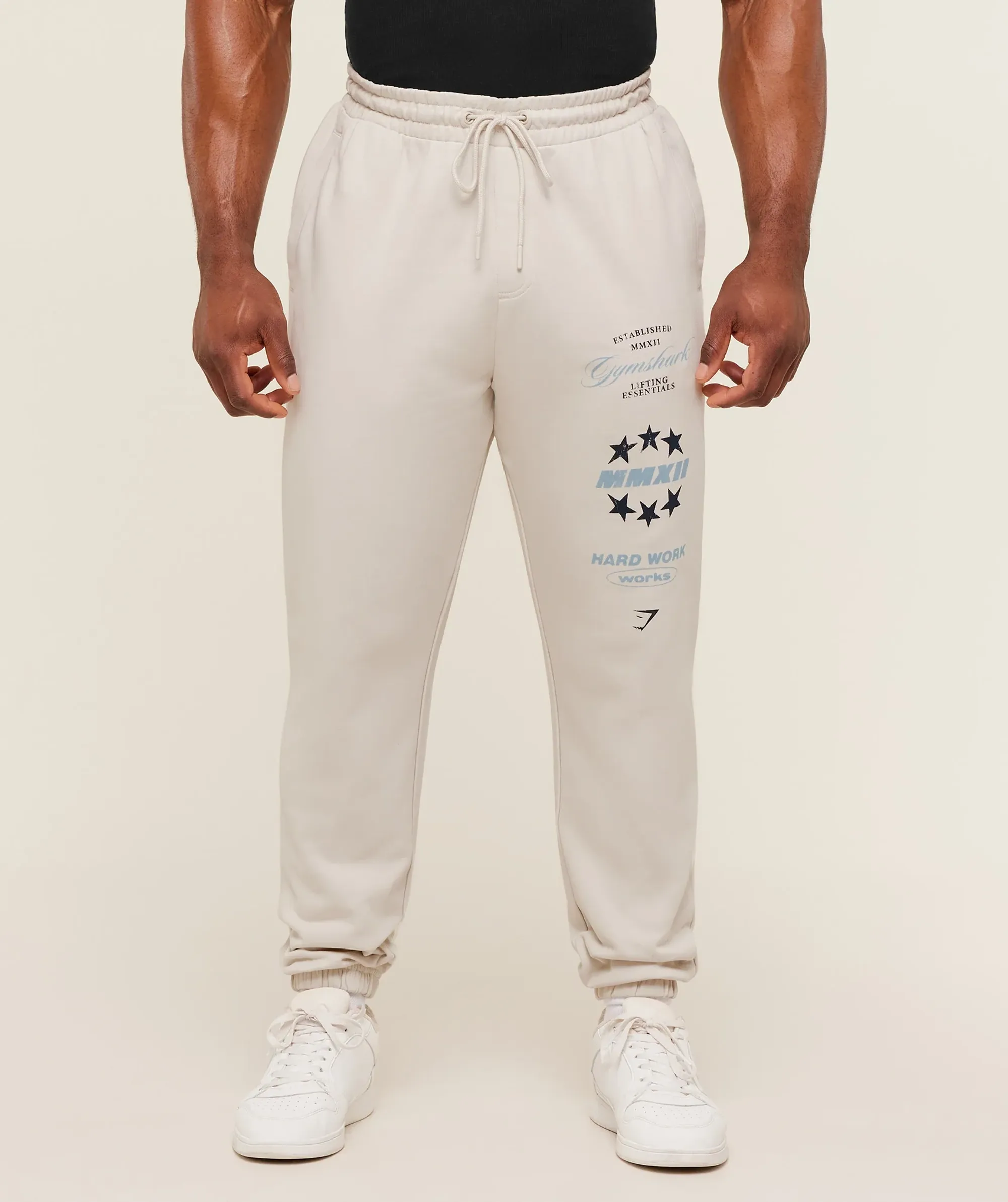 Gymshark Global Lifting Graphic Pant -  Tinted White
