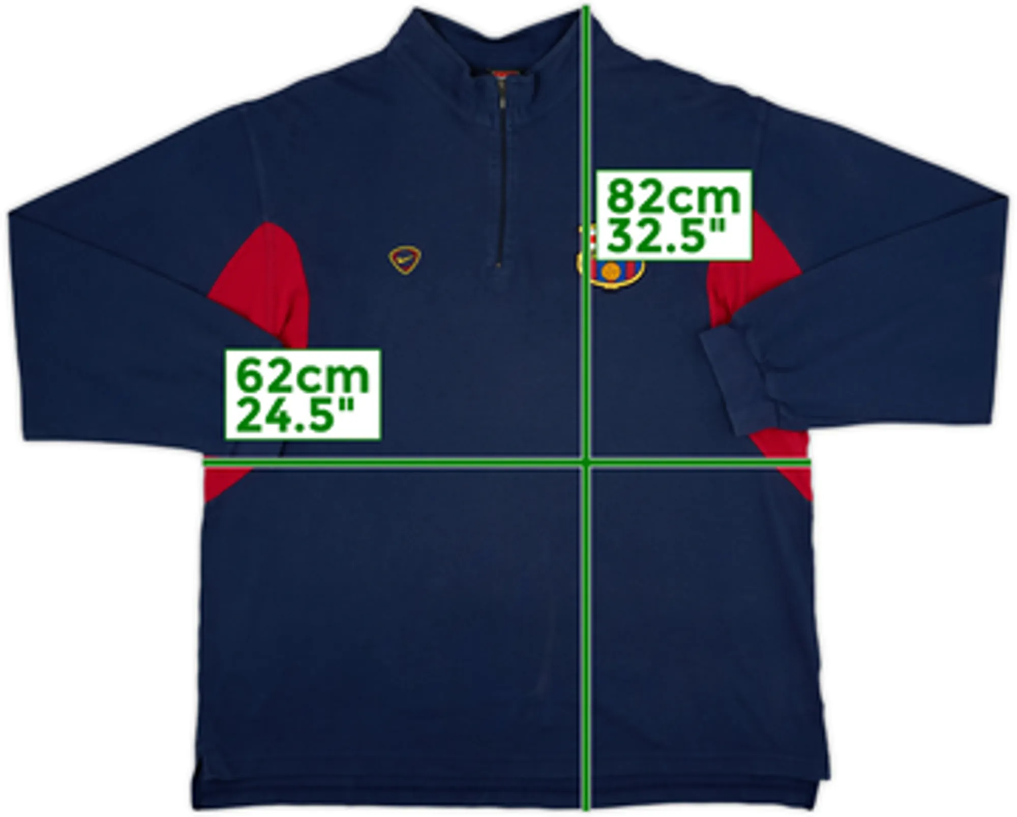 2000-01 Barcelona Nike 1/4 Zip Drill Top - 7/10 - (XL)