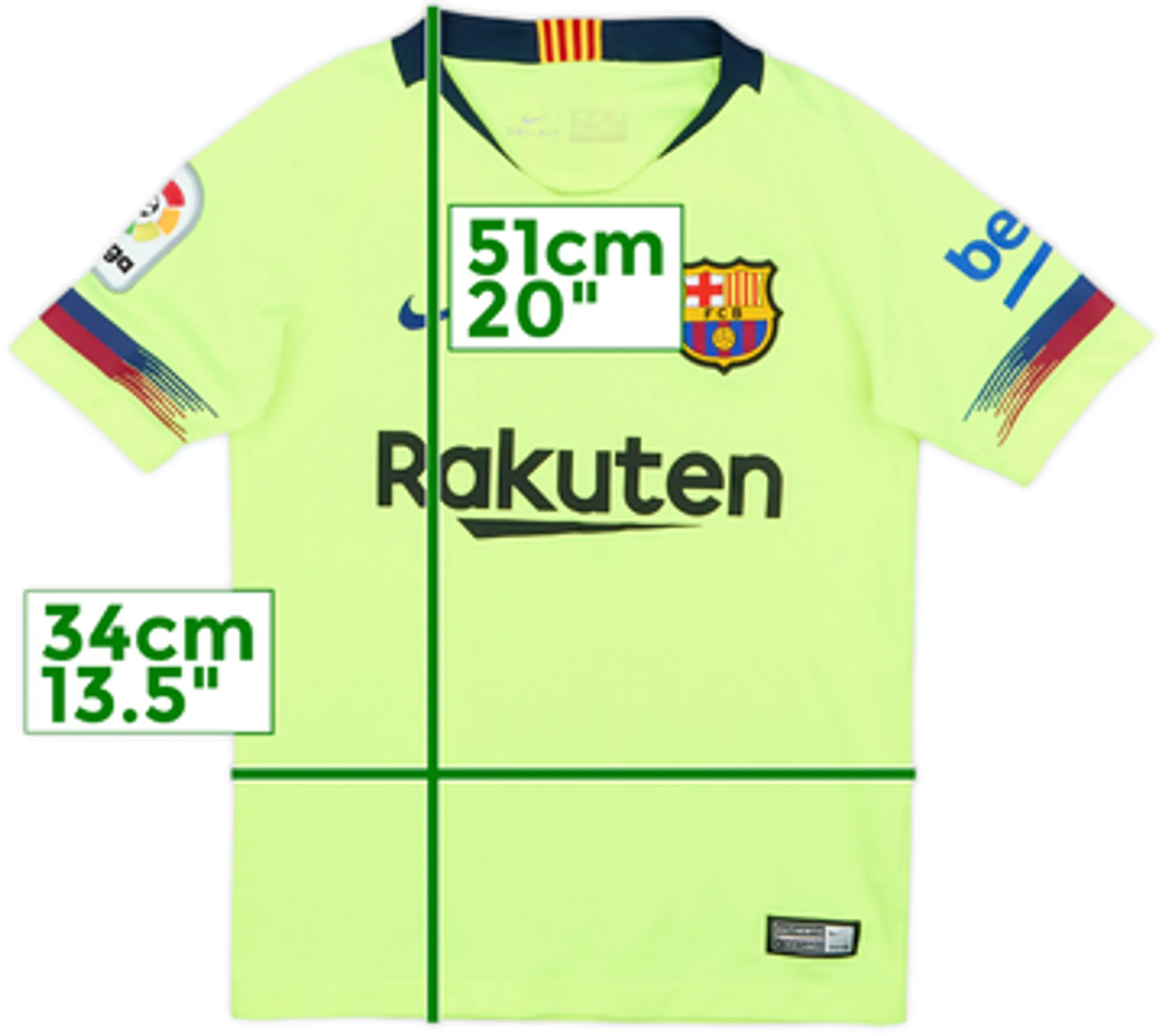2018-19 Barcelona Away Shirt - 8/10 - (6-8 Years)