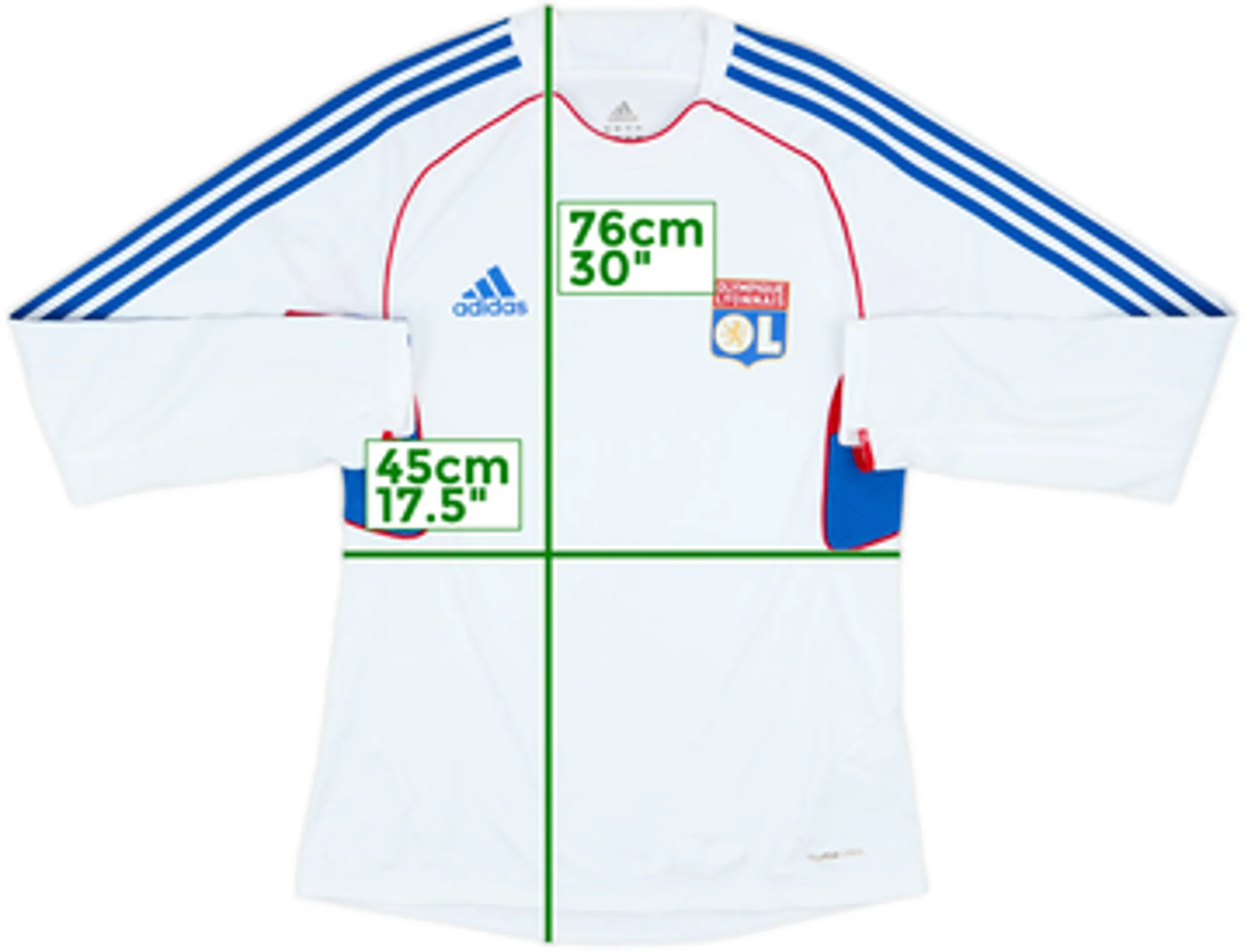 2010-11 Lyon adidas Training L/S Shirt - 5/10 - (S)