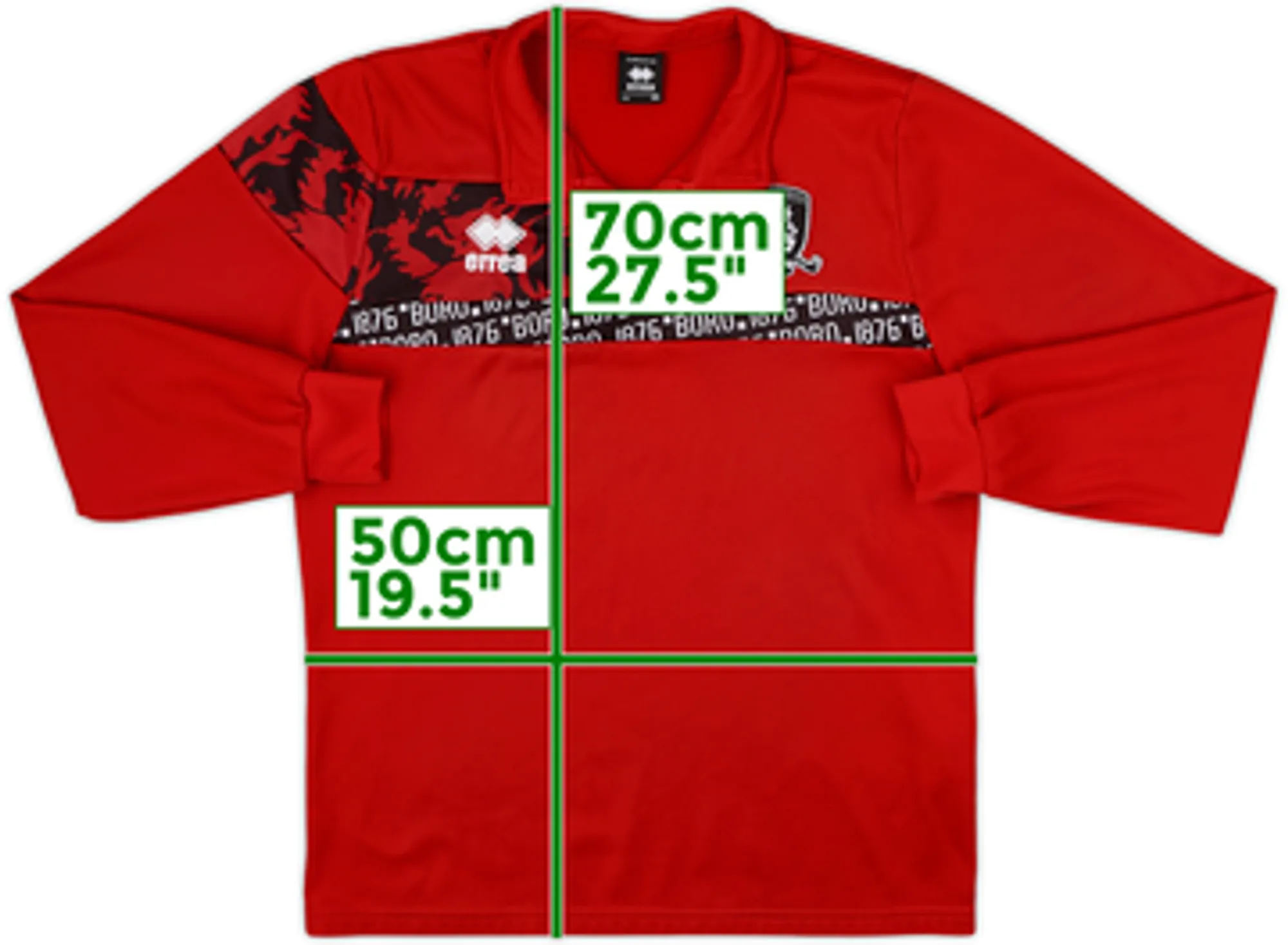 2022-23 Middlesbrough Errea 1/4 Zip Training Top - 8/10 - (M)