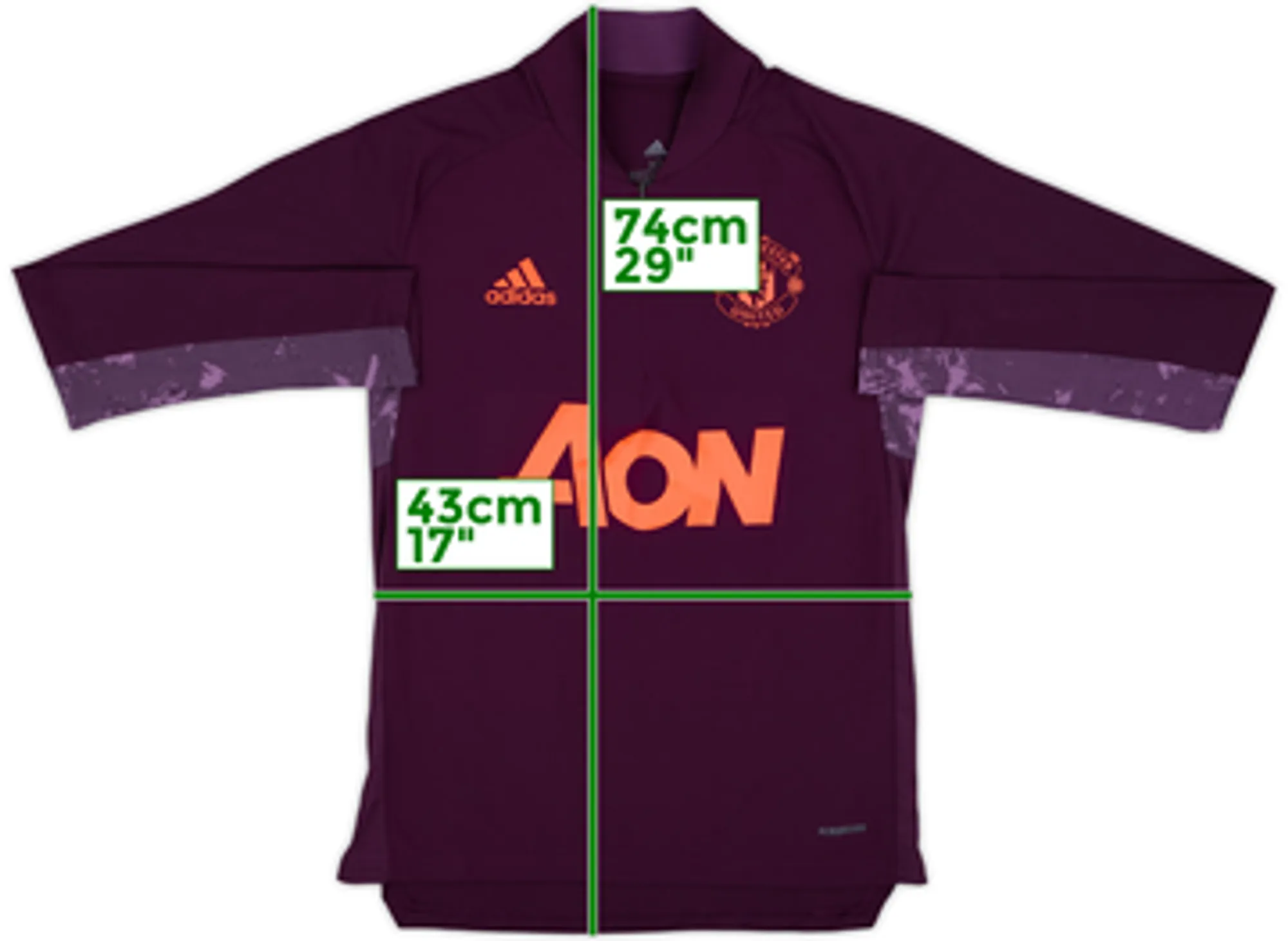 2020-21 Manchester United adidas 1/4 Zip Drill Top - 9/10 - (XS)