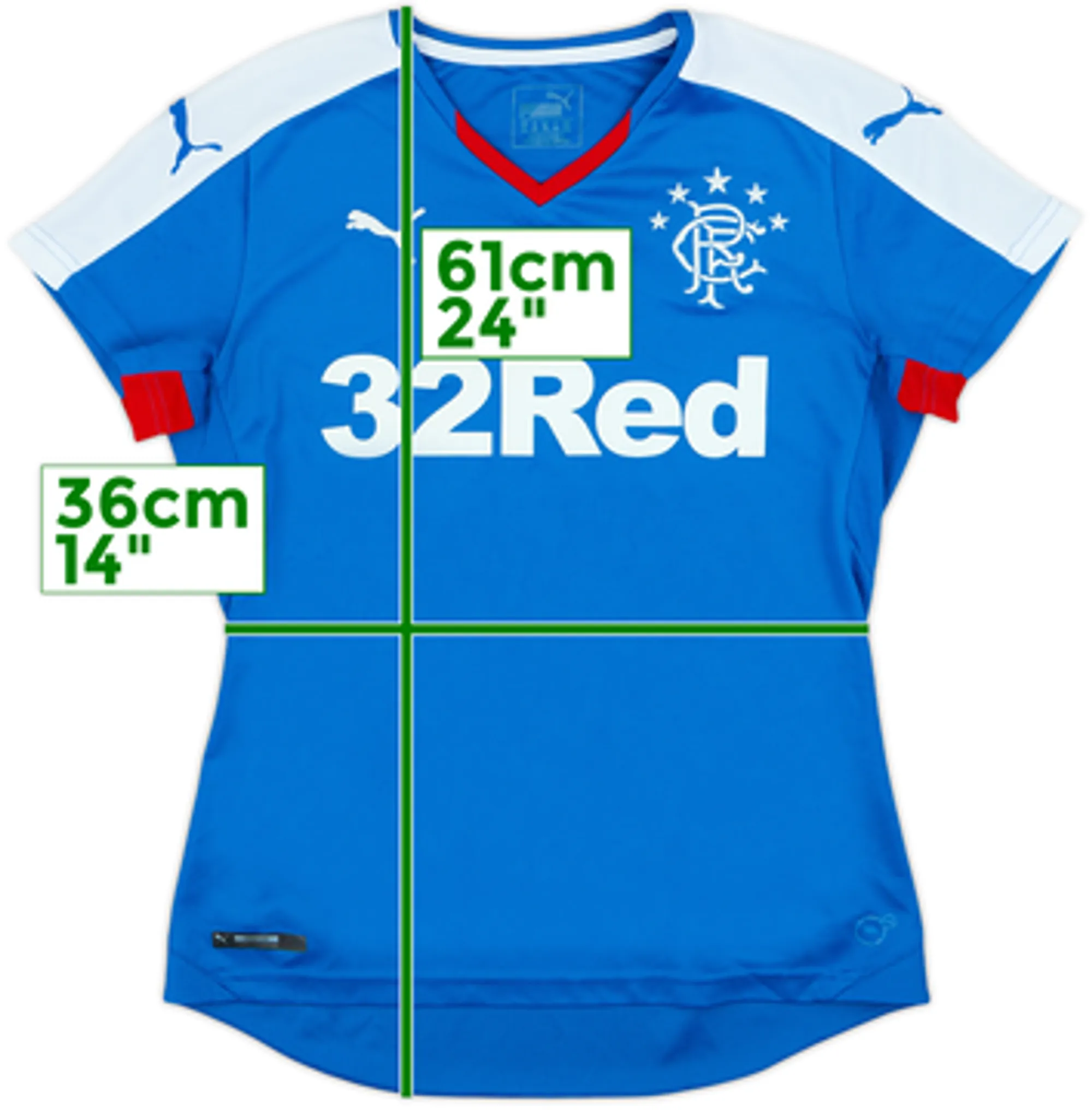 2015-16 Rangers Home Shirt - 7/10 - (Women's S)