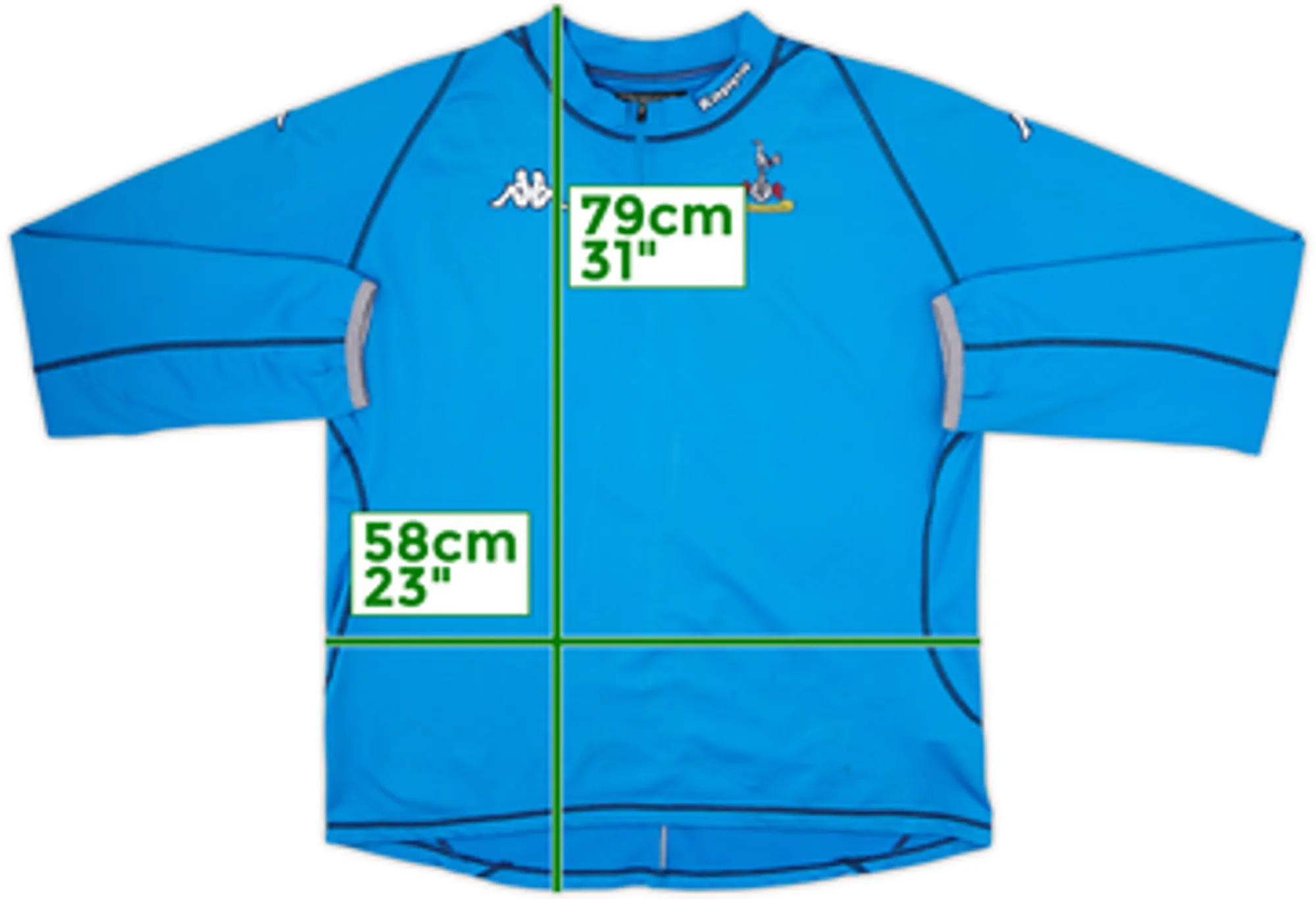 2004-05 Tottenham Kappa 1/4 Zip Sweat Top - 6/10 - (L)