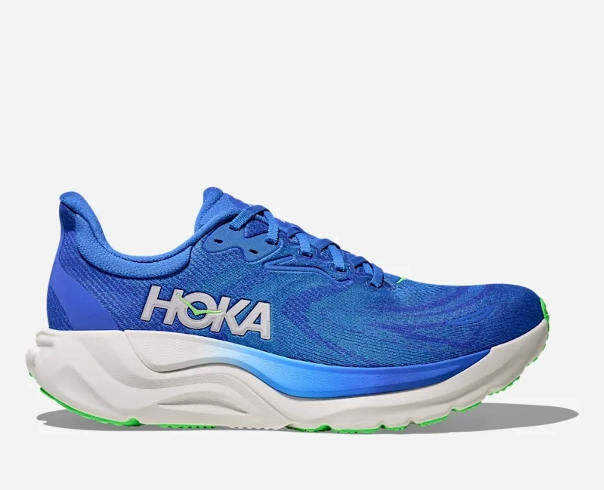 Hoka Men's Arahi 8 Road Running Shoes In Cobalt Blue/Neon Green